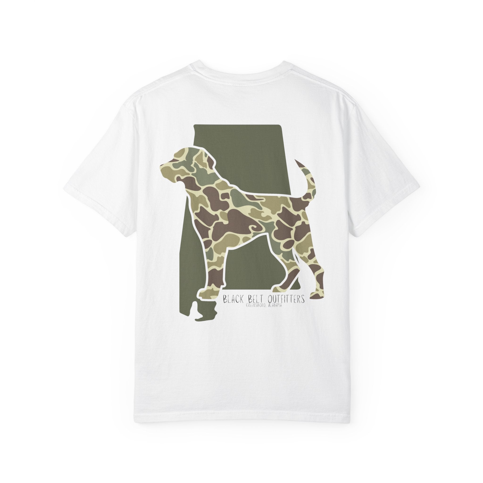 Alabama State Camo Dog Logo Unisex T-Shirt, Perfect for Gifts, Father's Day, Golf Events, Casual Wear, Comfortable Tee