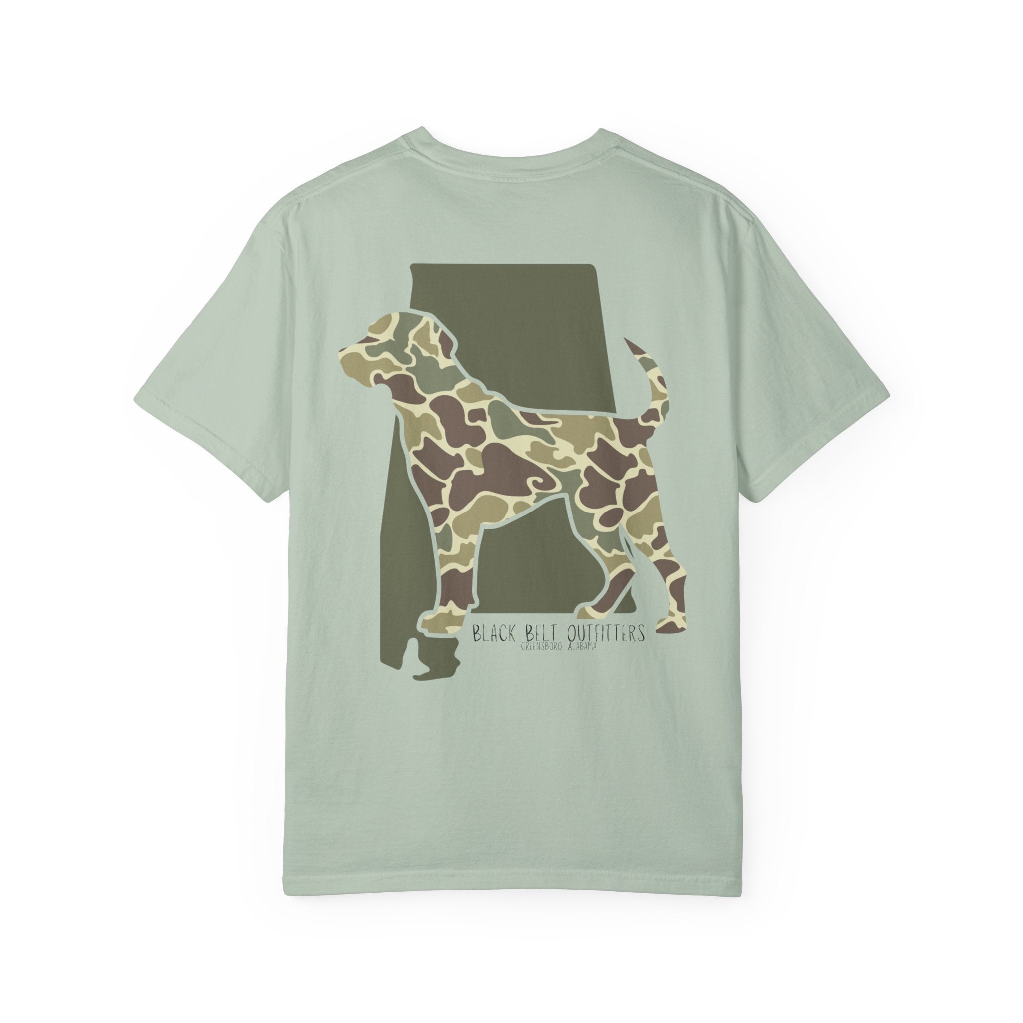 Alabama State Camo Dog Logo  Unisex T-Shirt, Perfect for Gifts, Father's Day, Golf Events, Casual Wear, Comfortable Tee