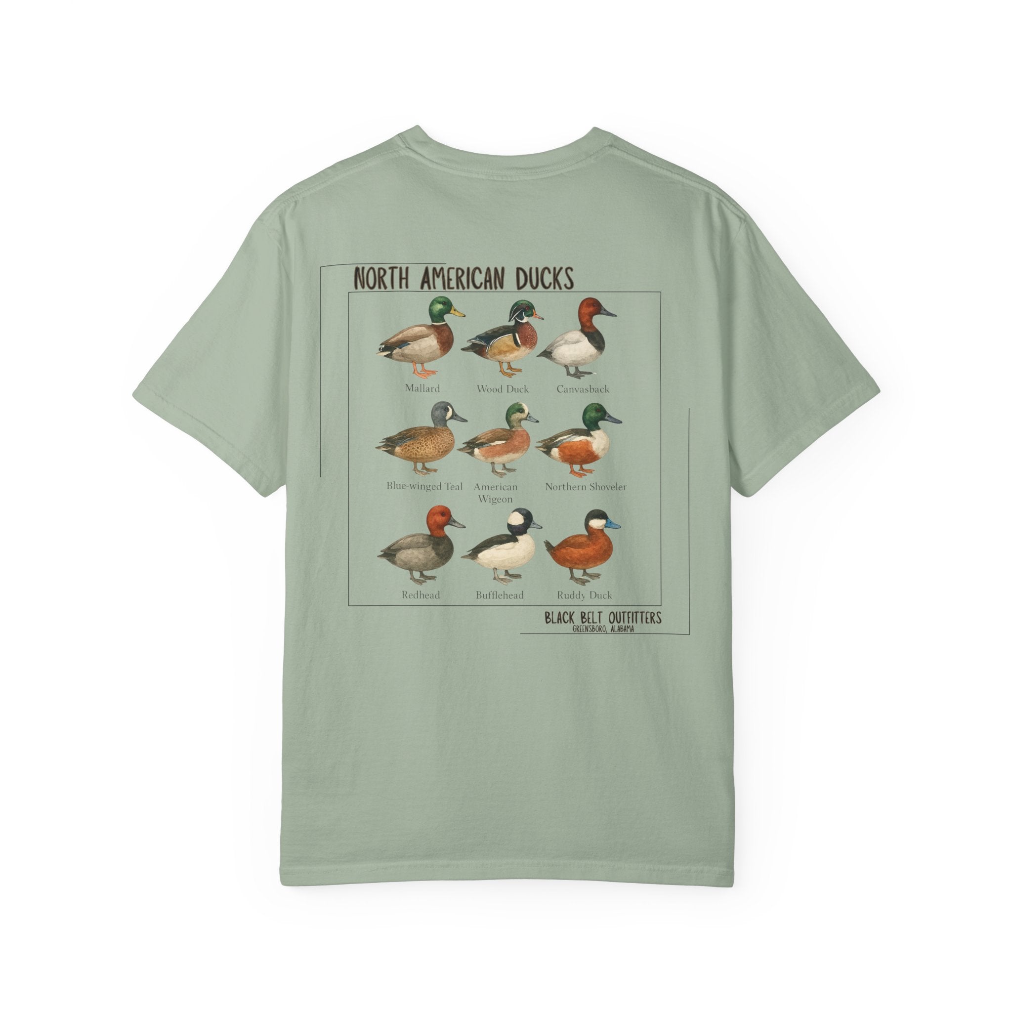 North American Ducks T-Shirt, Men's Hunting Shirt, Gift for Sportsmen, Casual Wear, Nature Lover Tee