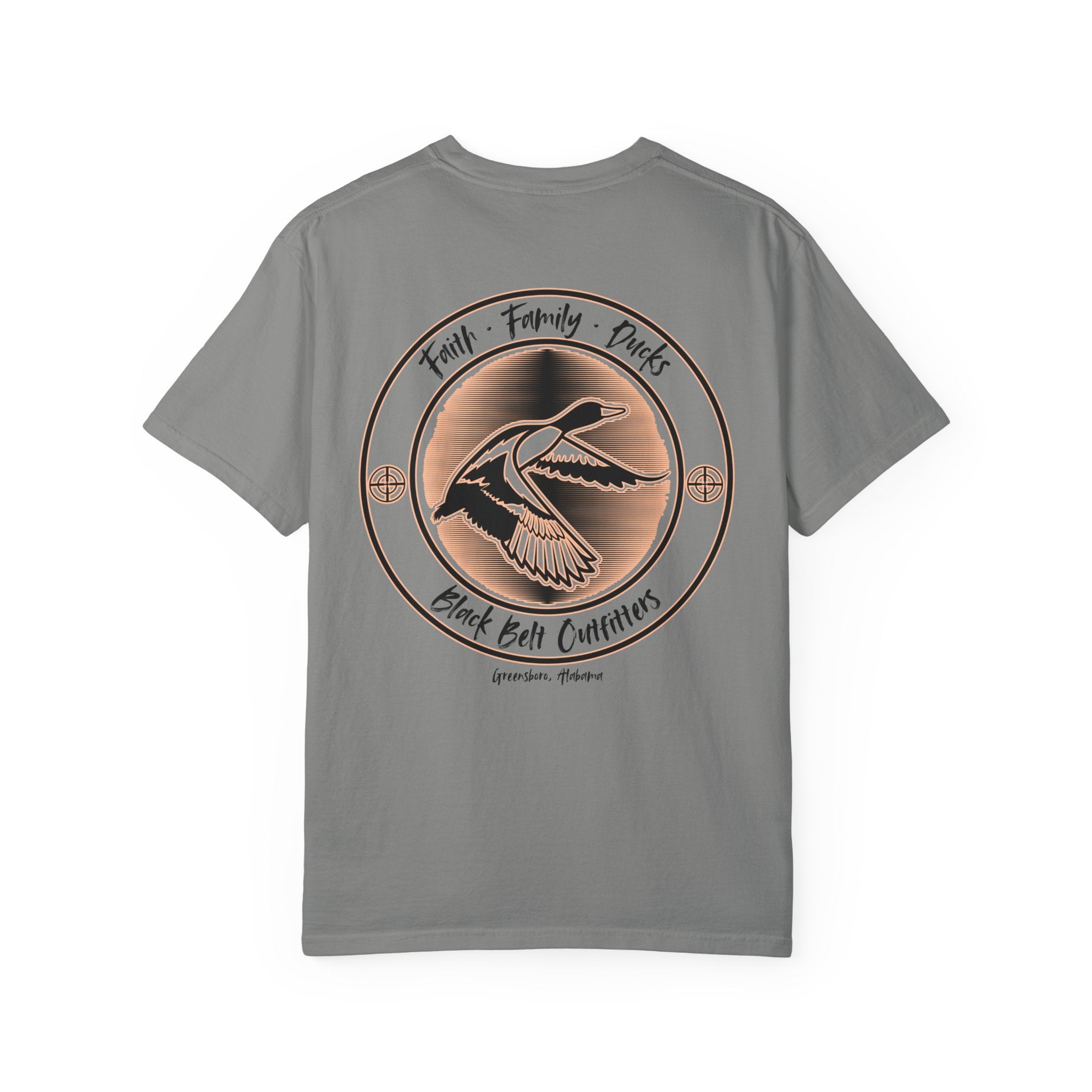 Faith Family Ducks Unisex Garment-Dyed Pocket T-Shirt