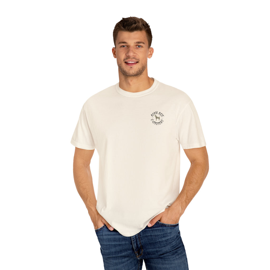 Golf Theme American Flag Unisex Garment-Dyed T-shirt