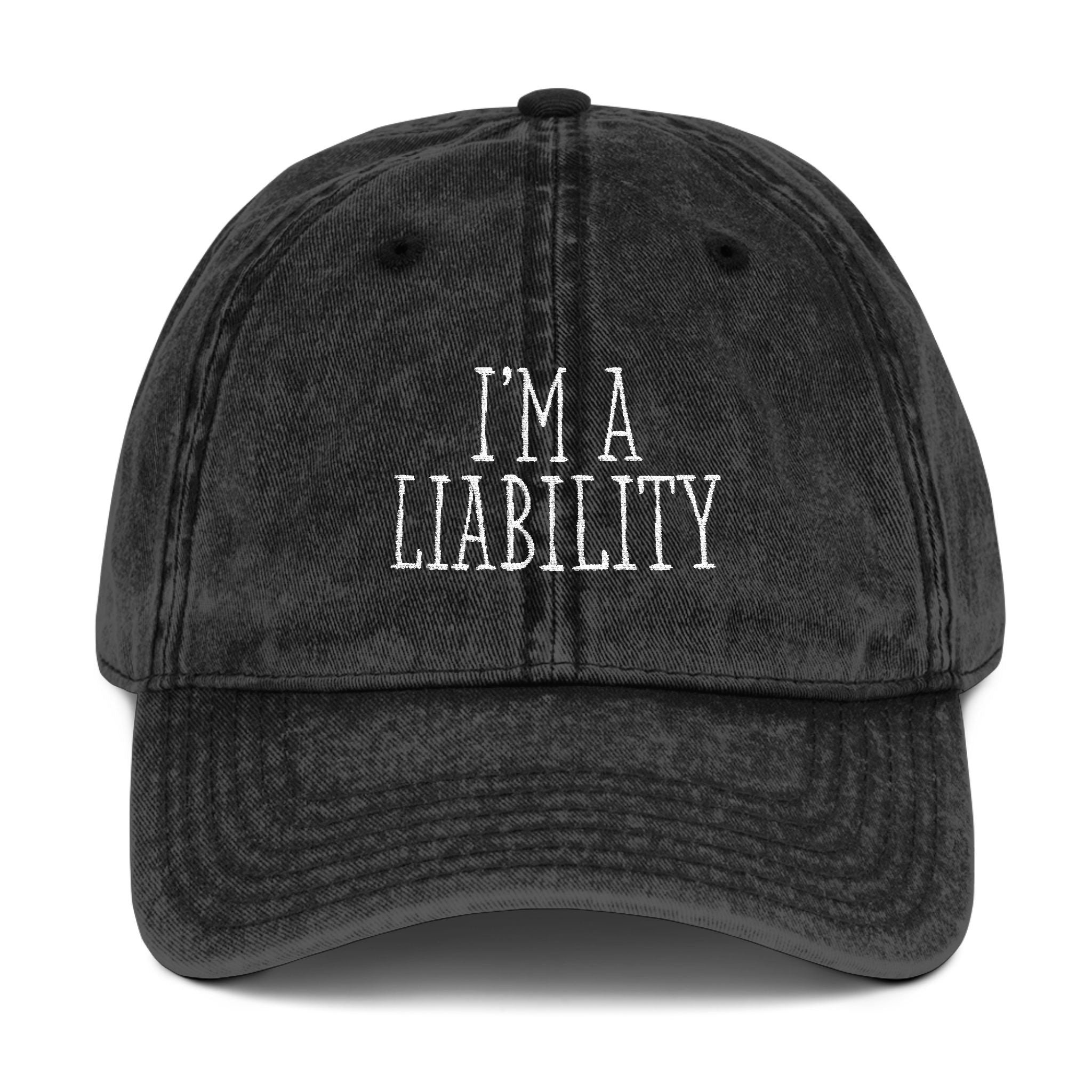 Im A Liability Vintage Embroidered hat, Funny Wife Hat, Sorry About My Husband Cap, Gift for Her, Casual Fashion Accessory