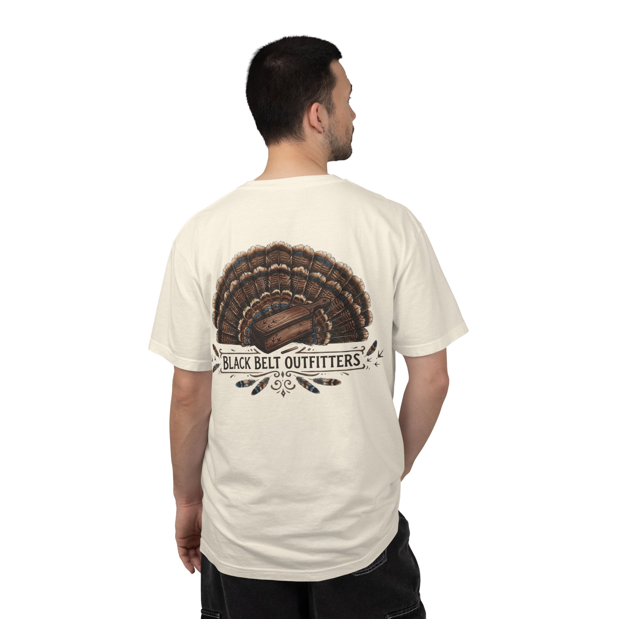 Turkey Feather Graphic T-Shirt — 'Black Belt Outfitters' Outdoor Tee