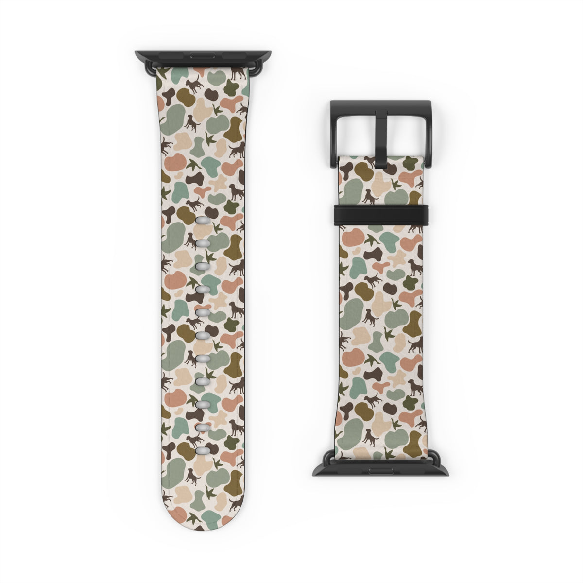 Old school camo duck and dog custom print Watch Band