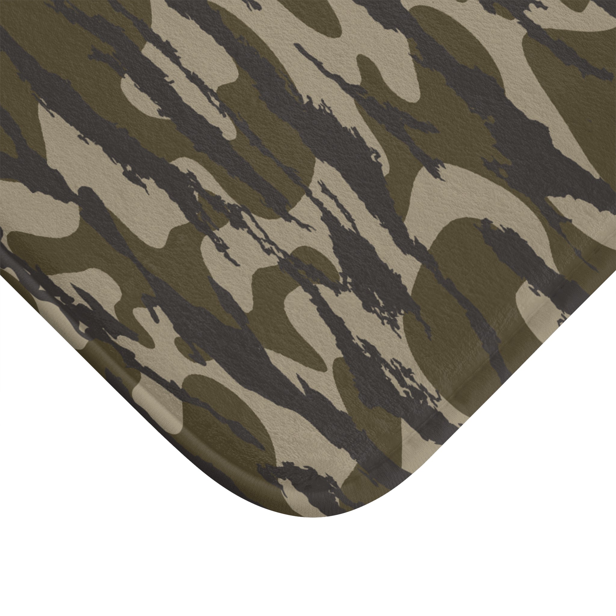 Trendy Camo Bath Mat, Rug for Modern Bathroom Decor, Stylish Home Accessory, Gift for Military Enthusiasts, Nature-Inspired Design