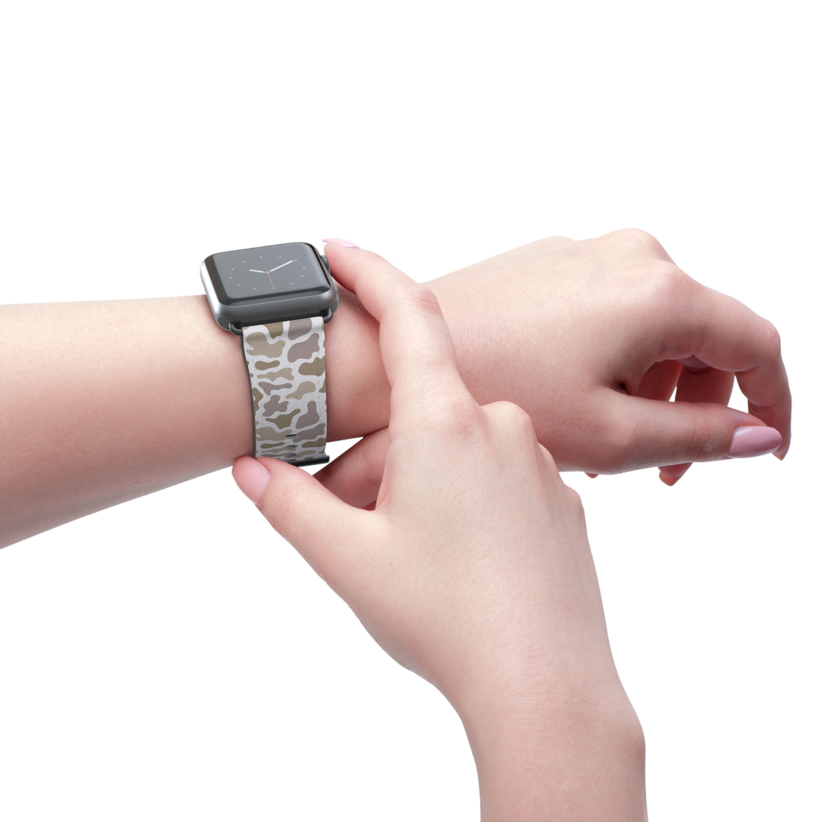 Neutral Camo Watch Band — Beige White Camouflage Apple Watch Strap
