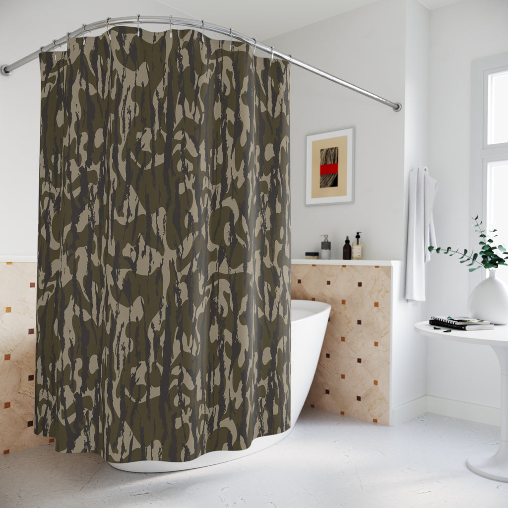 Trendy Camo Shower Curtain, Modern Bathroom Decor, Unique Gift for Nature Lovers, Rustic Shower Curtain, Home Essentials, Bathroom