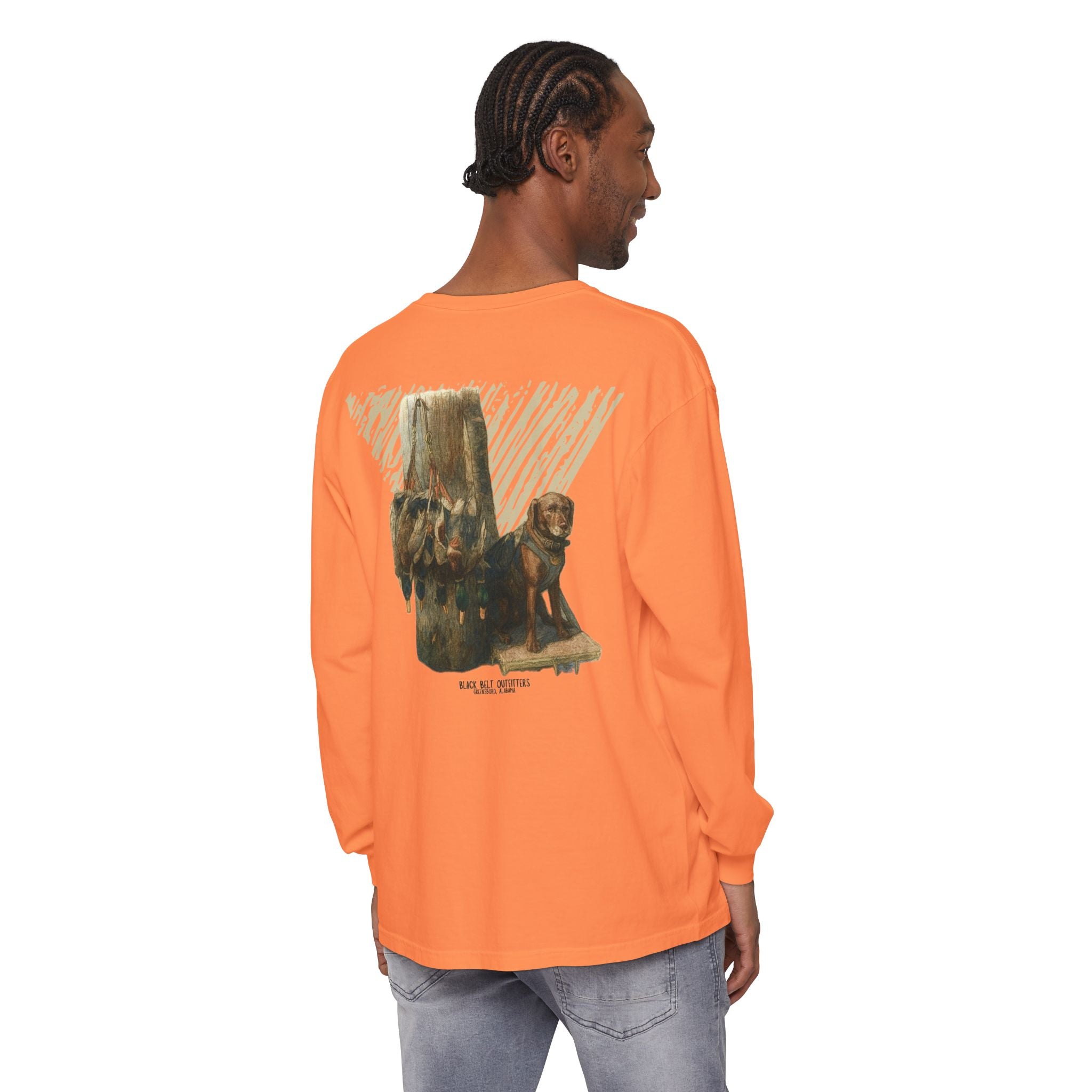 Ducks of the Day Unisex Garment-Dyed Long Sleeve T-Shirt, Casual Wear, Gift for Him/Her, Streetwear, Everyday Comfort, Comfortable Layering