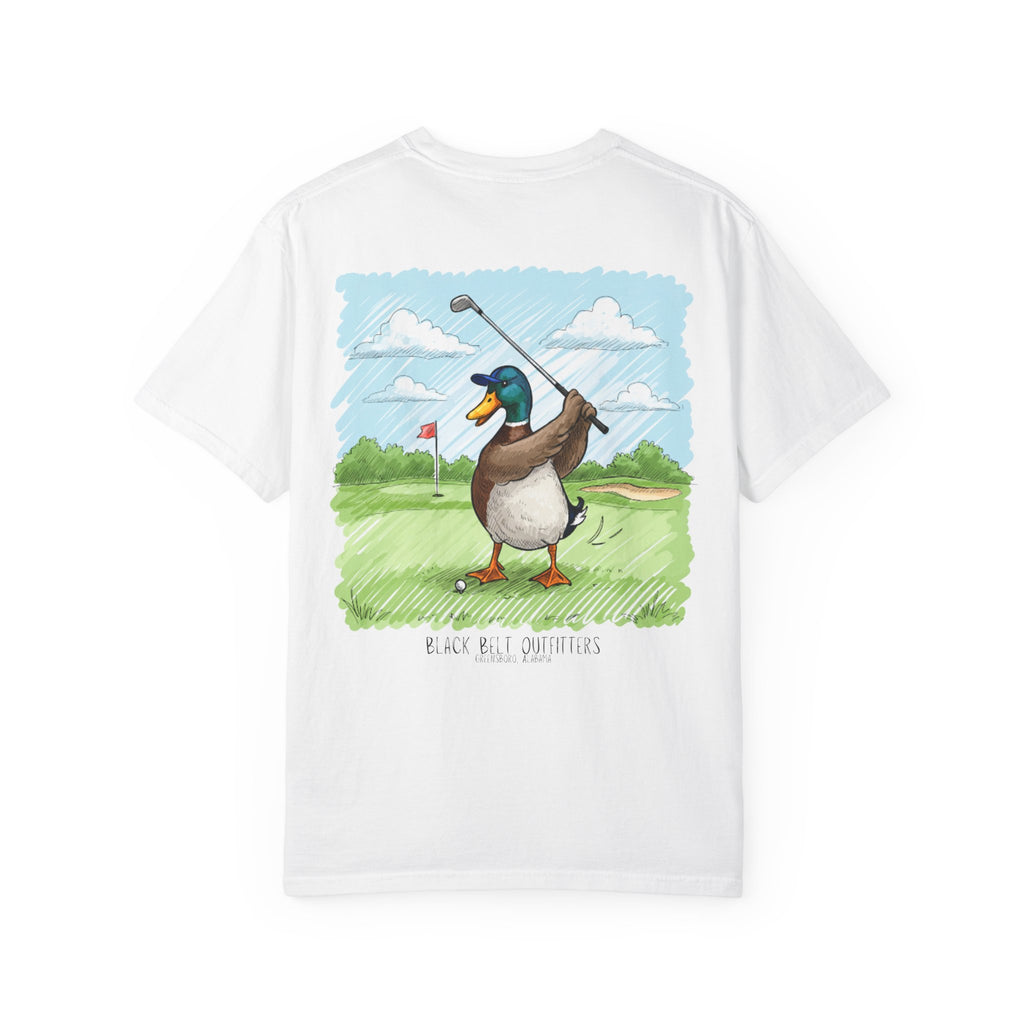Golfing Duck Unisex T-Shirt, Perfect for Gifts, Father's Day, Golf Events, Casual Wear, Comfortable Tee