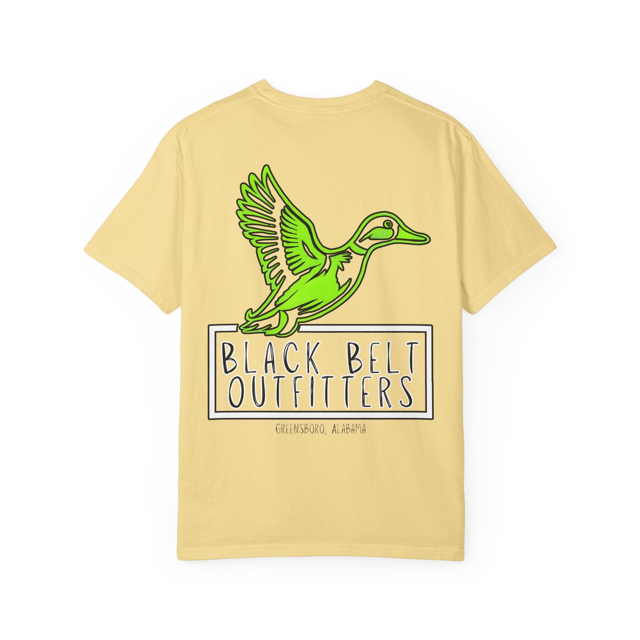 Lime Green Mallard Duck Logo Unisex T-Shirt, Perfect for Gifts, Father's Day, Golf Events, Casual Wear, Comfortable Tee
