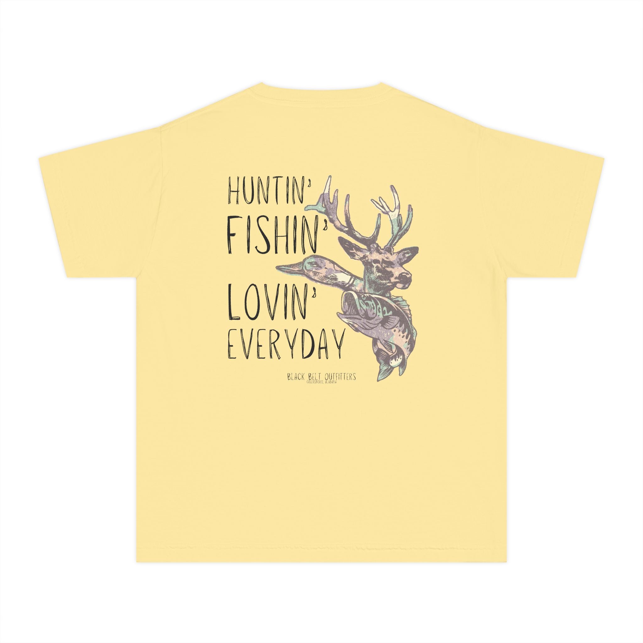 Huntin, Fishin, Lovin Everyday Youth Midweight Tee - Fun Farm-Themed Shirt