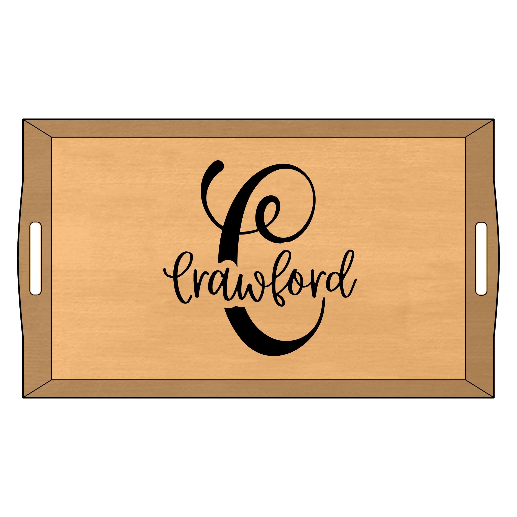 Personalized Bamboo Serving Tray, Custom Engraved Tray, Kitchen Decor, Wedding Gift, Housewarming Present