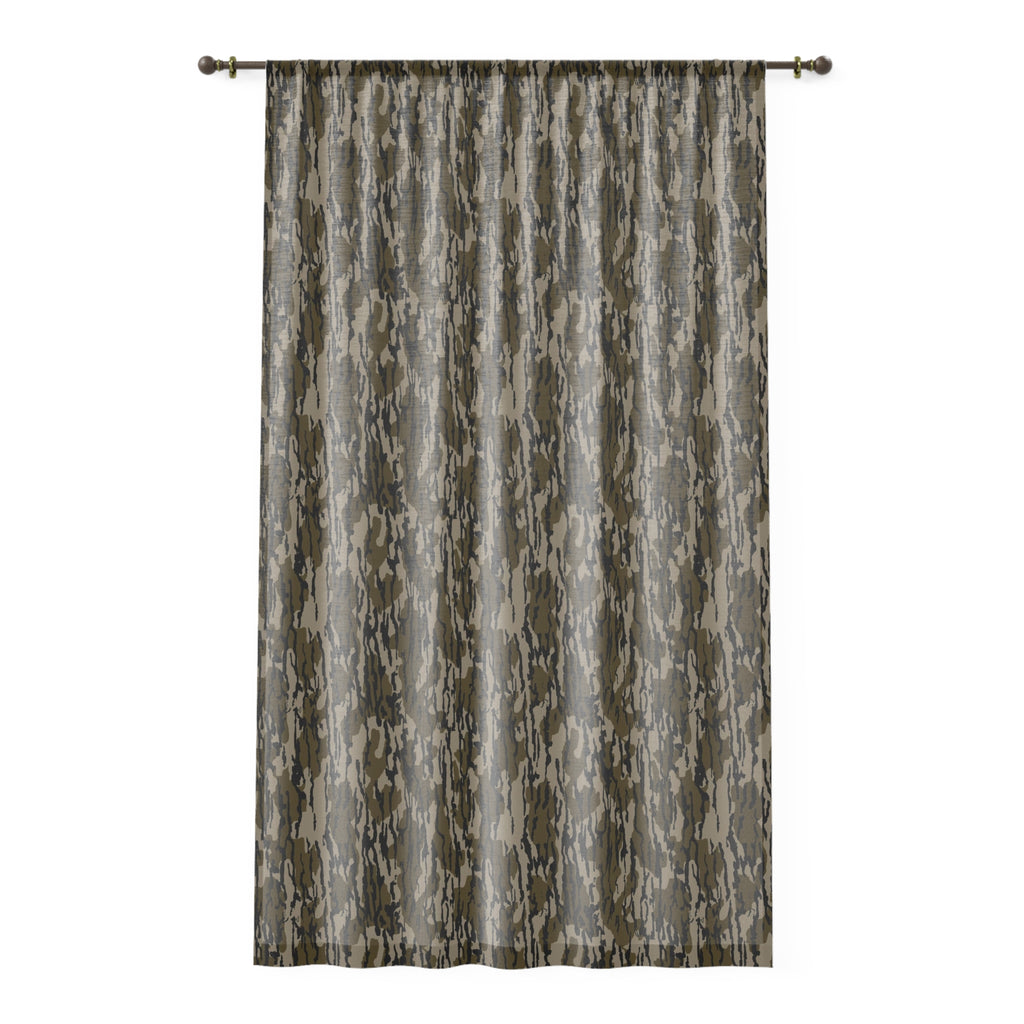 Trendy Camo Window Curtain Sheer, Modern Decor, Living Room, Rustic Home, Indoor Shades, Mens Bedroom, Nature Inspired