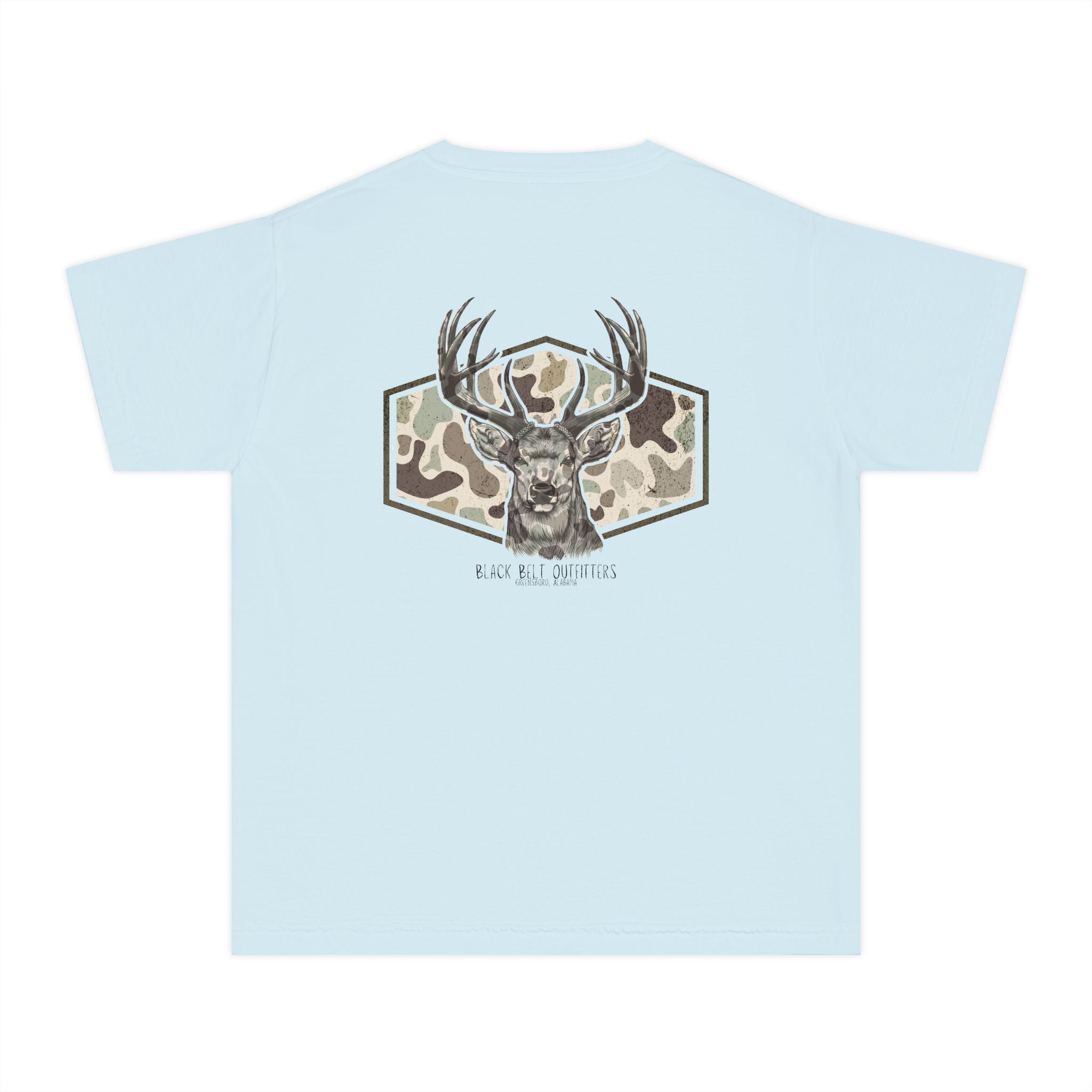 Camo Deer Youth Midweight Tee - Fun Farm-Themed Shirt