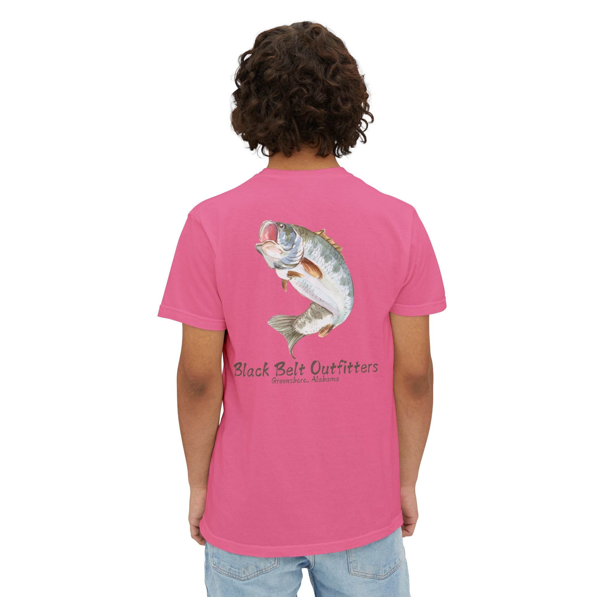 Black belt outfitters Bass Fishing Unisex Garment-Dyed Pocket T-Shirt