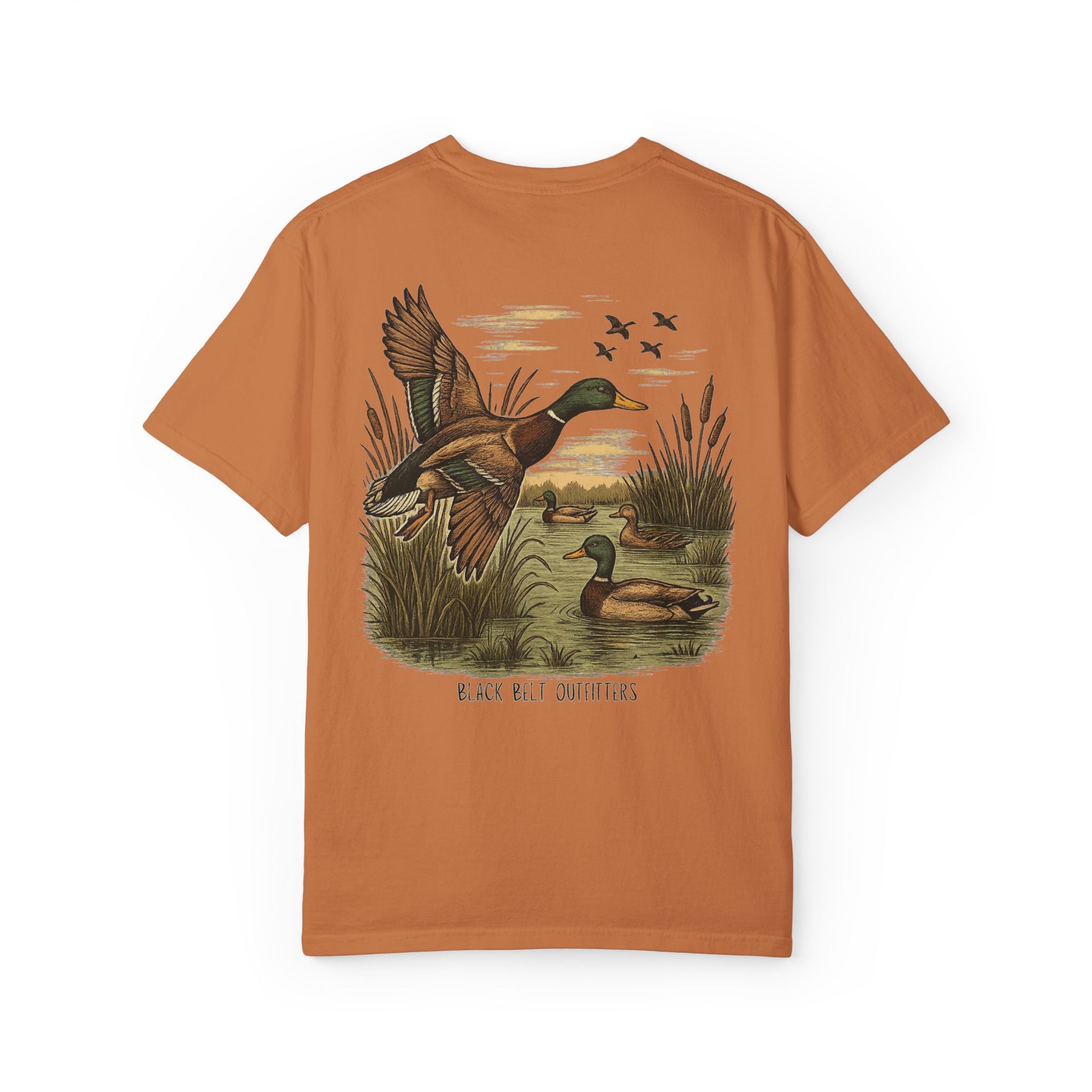 Ducks on the Pond Garment-Dyed T-Shirt — Vintage Washed Comfort Tee