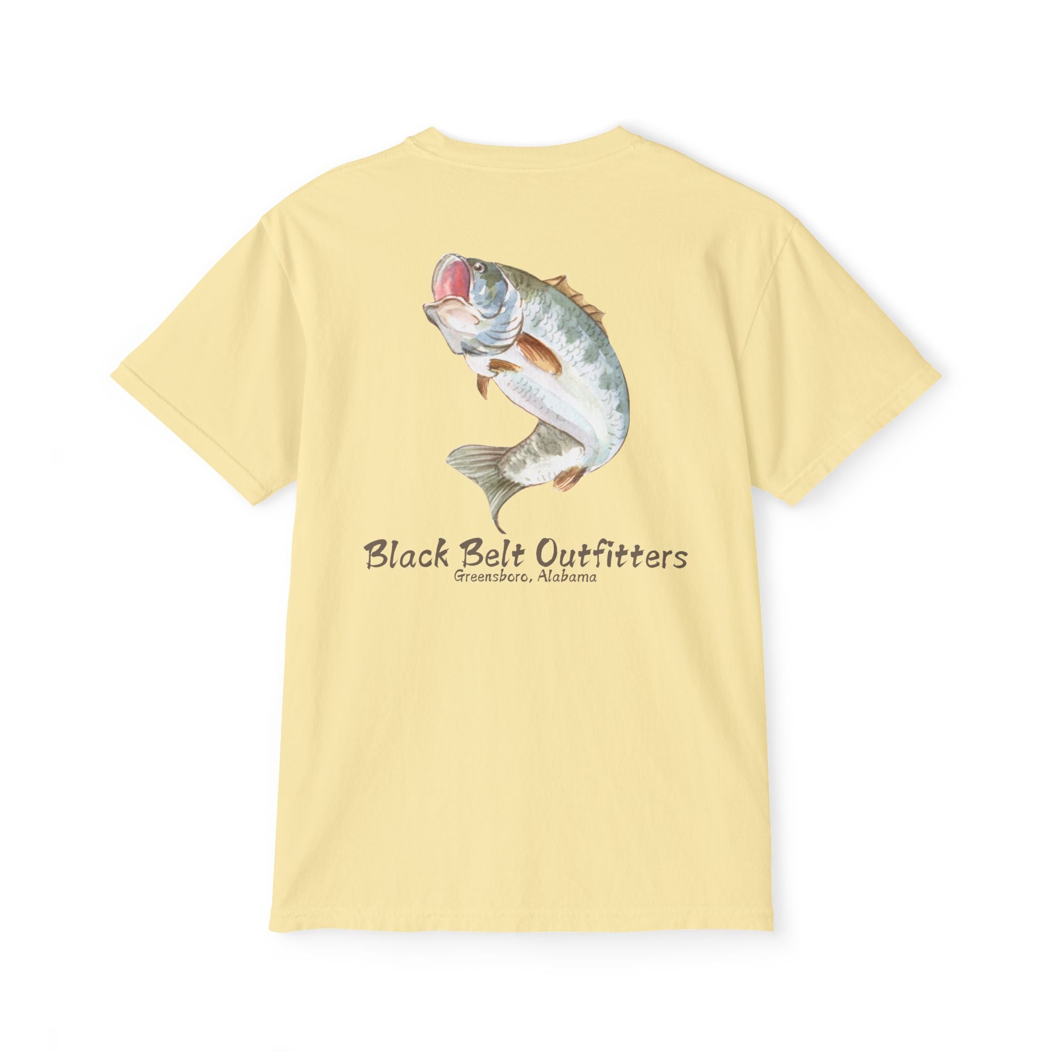 Black belt outfitters Bass Fishing Unisex Garment-Dyed Pocket T-Shirt