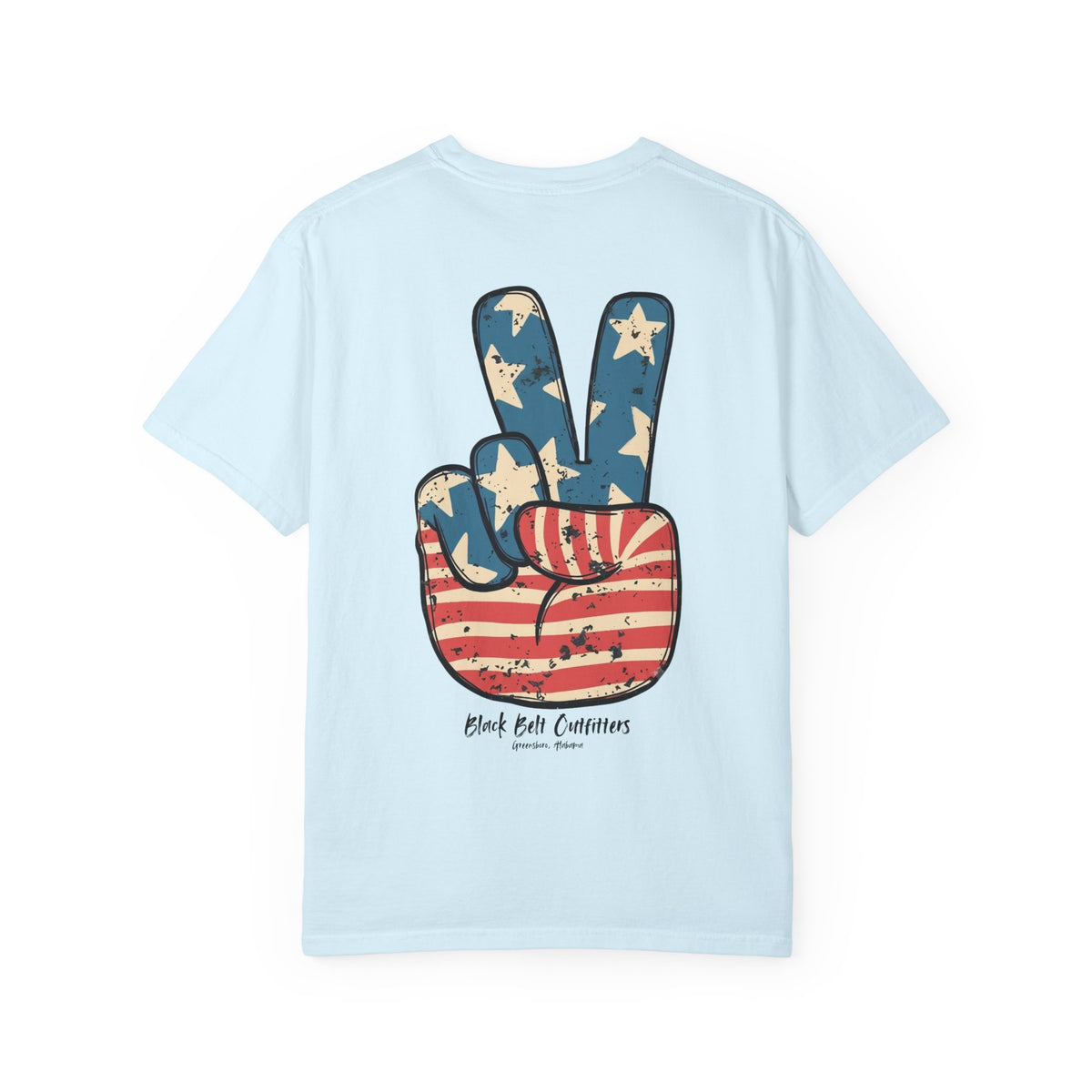 T-Shirt — Black Belt Outfitters American Peace Sign Graphic