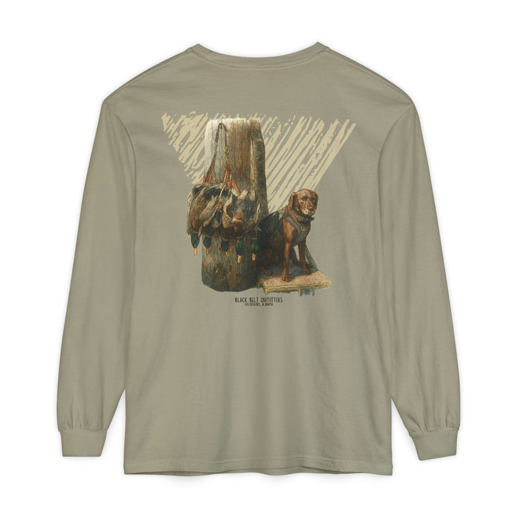 Ducks of the Day Unisex Garment-Dyed Long Sleeve T-Shirt, Casual Wear, Gift for Him/Her, Streetwear, Everyday Comfort, Comfortable Layering