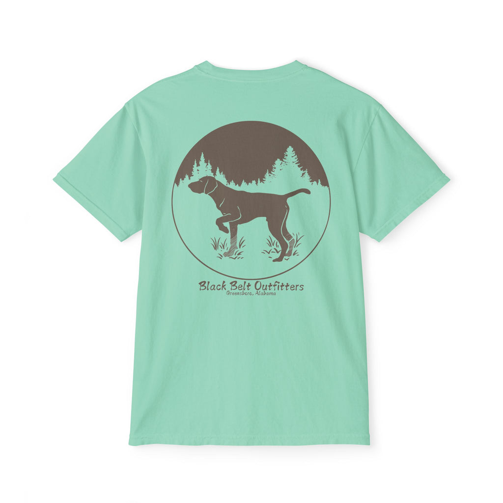 DEER HUNTING DOG (2) Unisex Heavy Cotton Pocket Tee