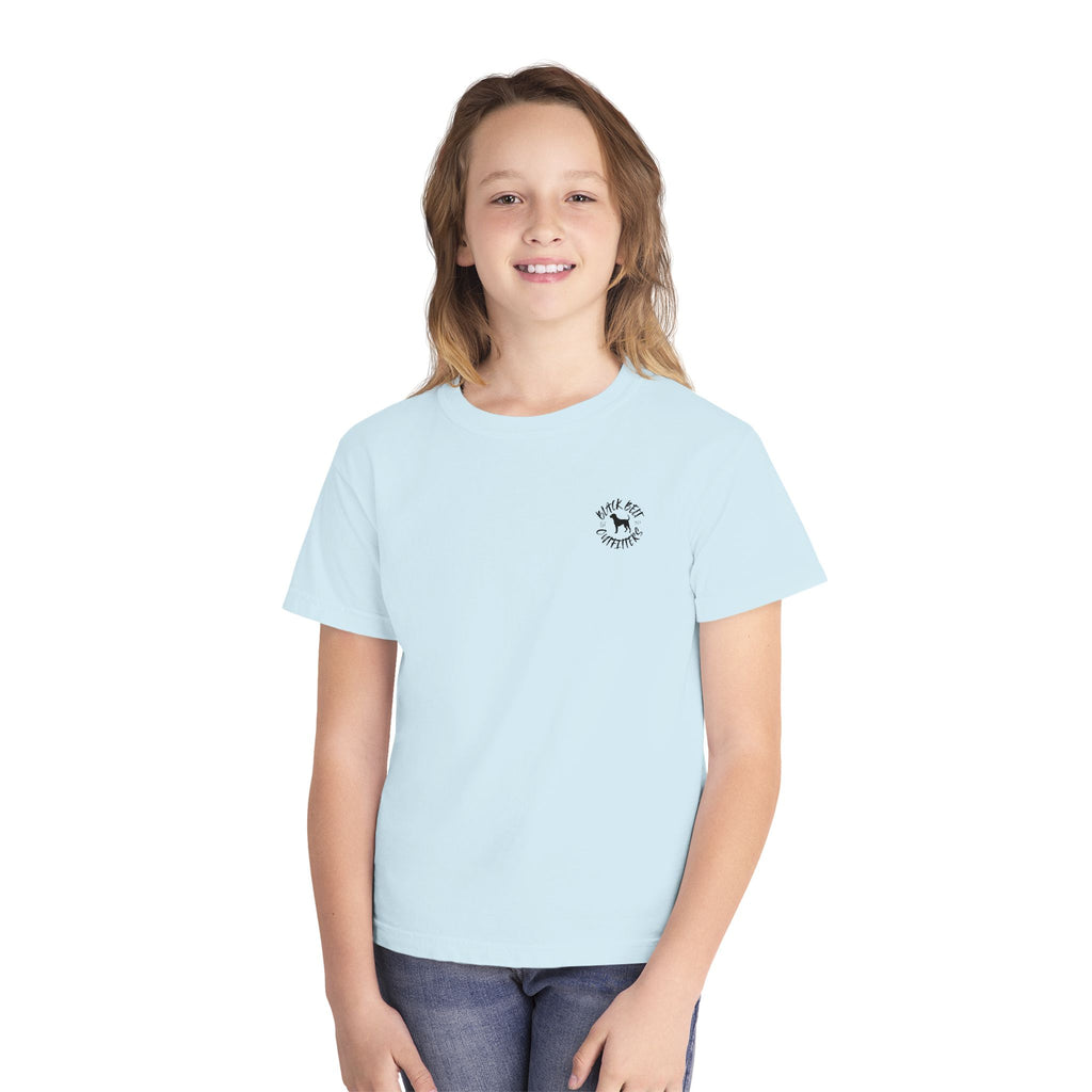 Alabama Camo Hunting Dog Youth Midweight Tee - Fun Farm-Themed Shirt
