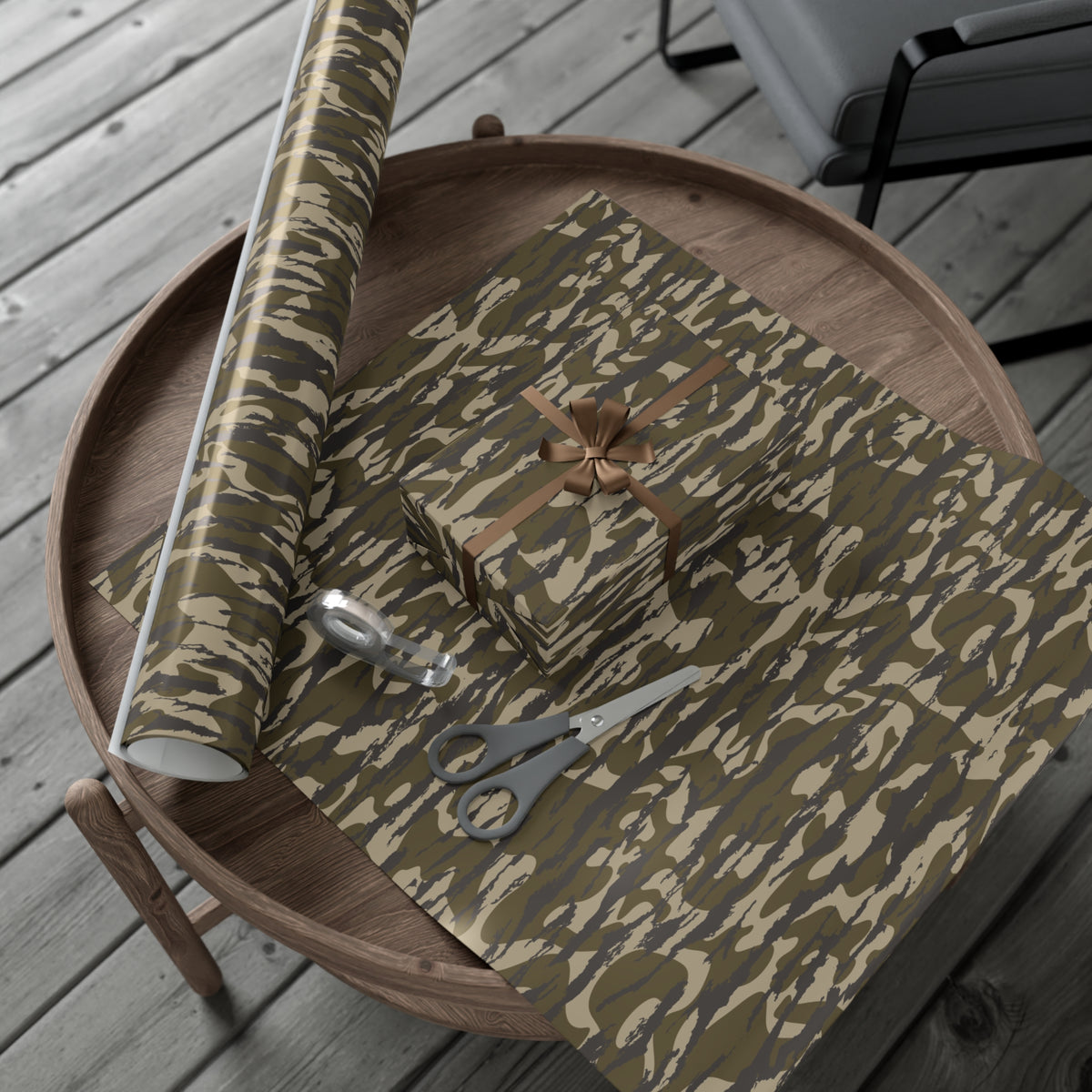 Trendy Camo Gift Wrap Paper, Perfect for Holidays, Birthdays, Parties, Eco-Friendly Packaging, Unique Camo Design