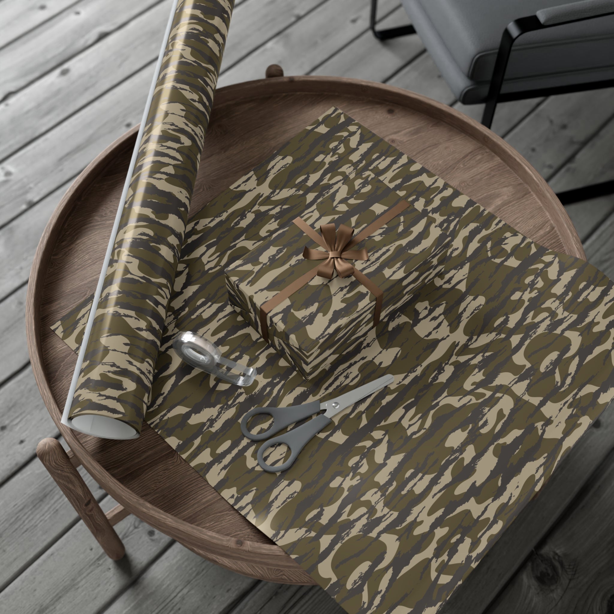 Trendy Camo Gift Wrap Paper, Perfect for Holidays, Birthdays, Parties, Eco-Friendly Packaging, Unique Camo Design