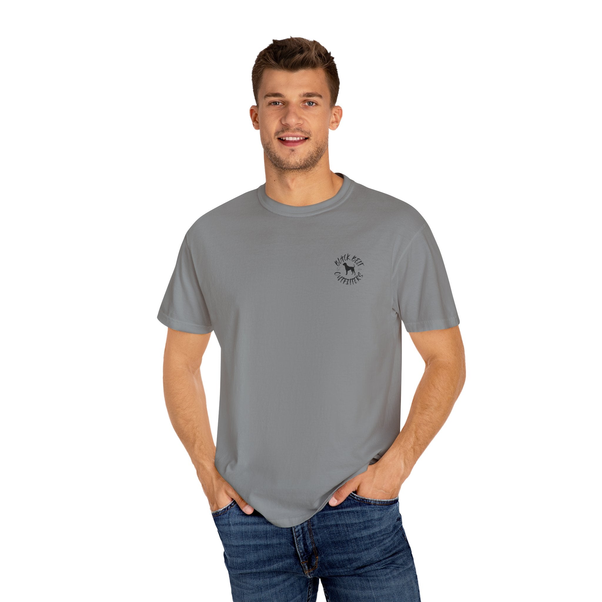 HUNTING VIBES Unisex Garment-Dyed T-shirt, Outdoor Adventure Shirt, Wildlife Lover Gift, Camping Apparel, Casual Fashion