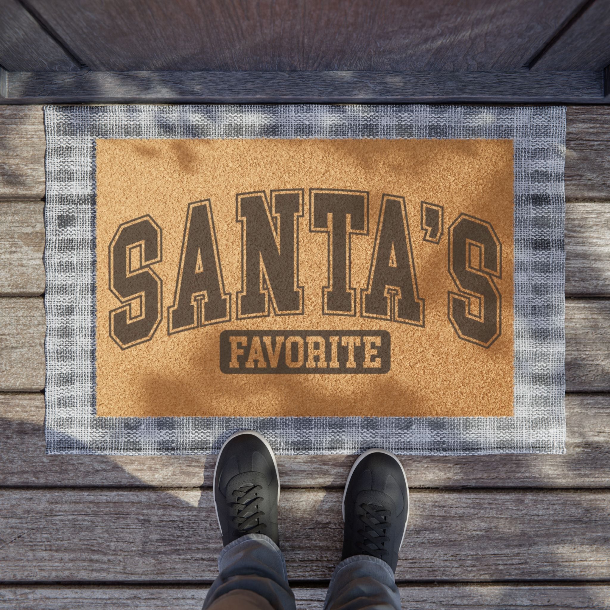Doormat — "Santa's Favorite" Holiday Welcome Mat