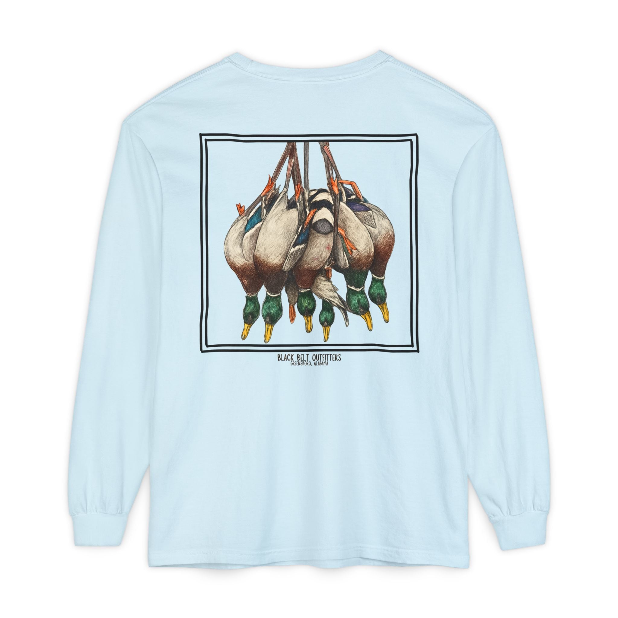 Ducks of the Day Unisex Garment-Dyed Long Sleeve T-Shirt, Casual Wear, Gift for Him/Her, Streetwear, Everyday Comfort, Comfortable Layering