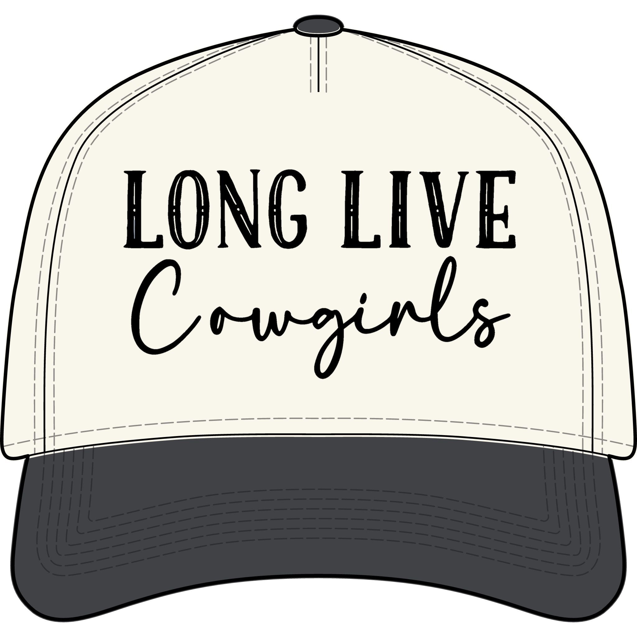 Long Live Cowgirls Two-Tone Cap — Women's Western Trucker Hat