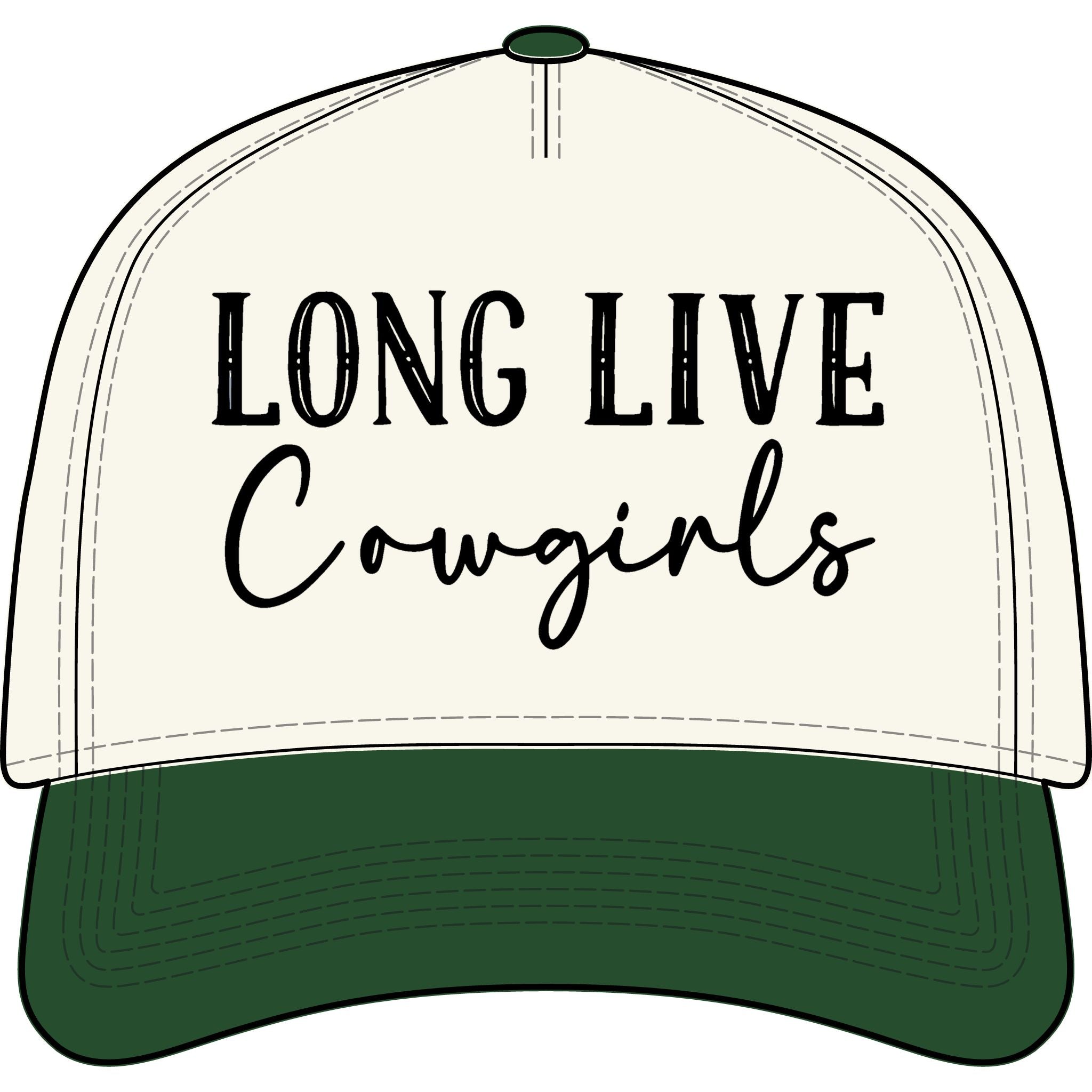 Long Live Cowgirls Two-Tone Cap — Women's Western Trucker Hat