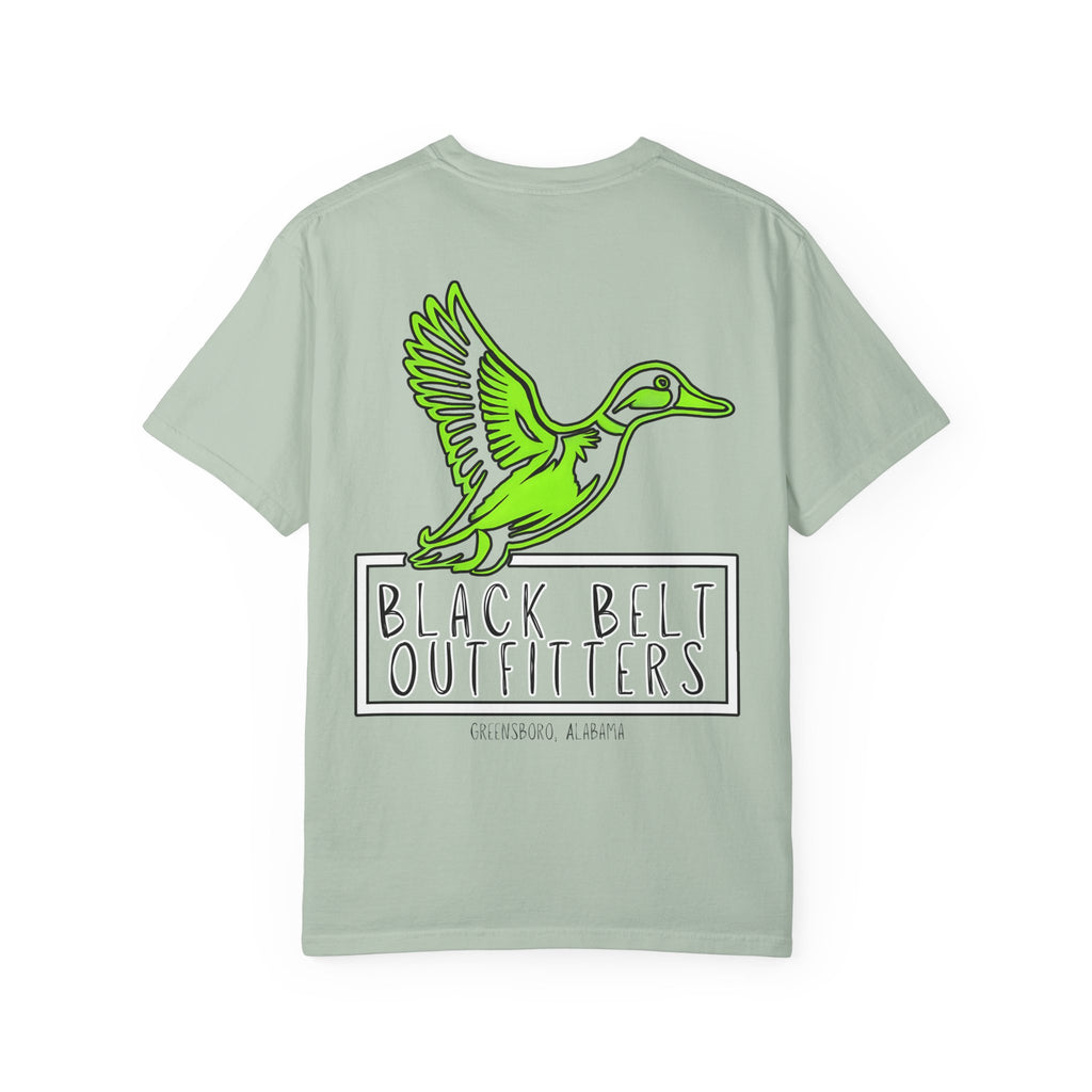 Lime Green Mallard Duck Logo Unisex T-Shirt, Perfect for Gifts, Father's Day, Golf Events, Casual Wear, Comfortable Tee