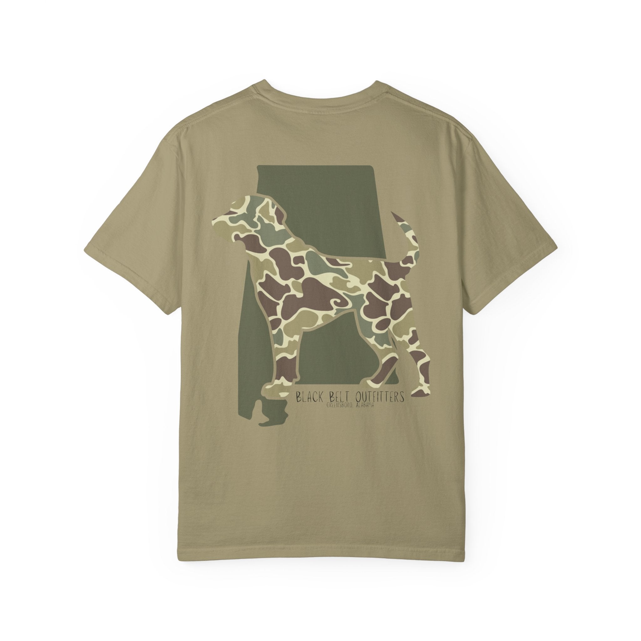 Alabama State Camo Dog Logo  Unisex T-Shirt, Perfect for Gifts, Father's Day, Golf Events, Casual Wear, Comfortable Tee