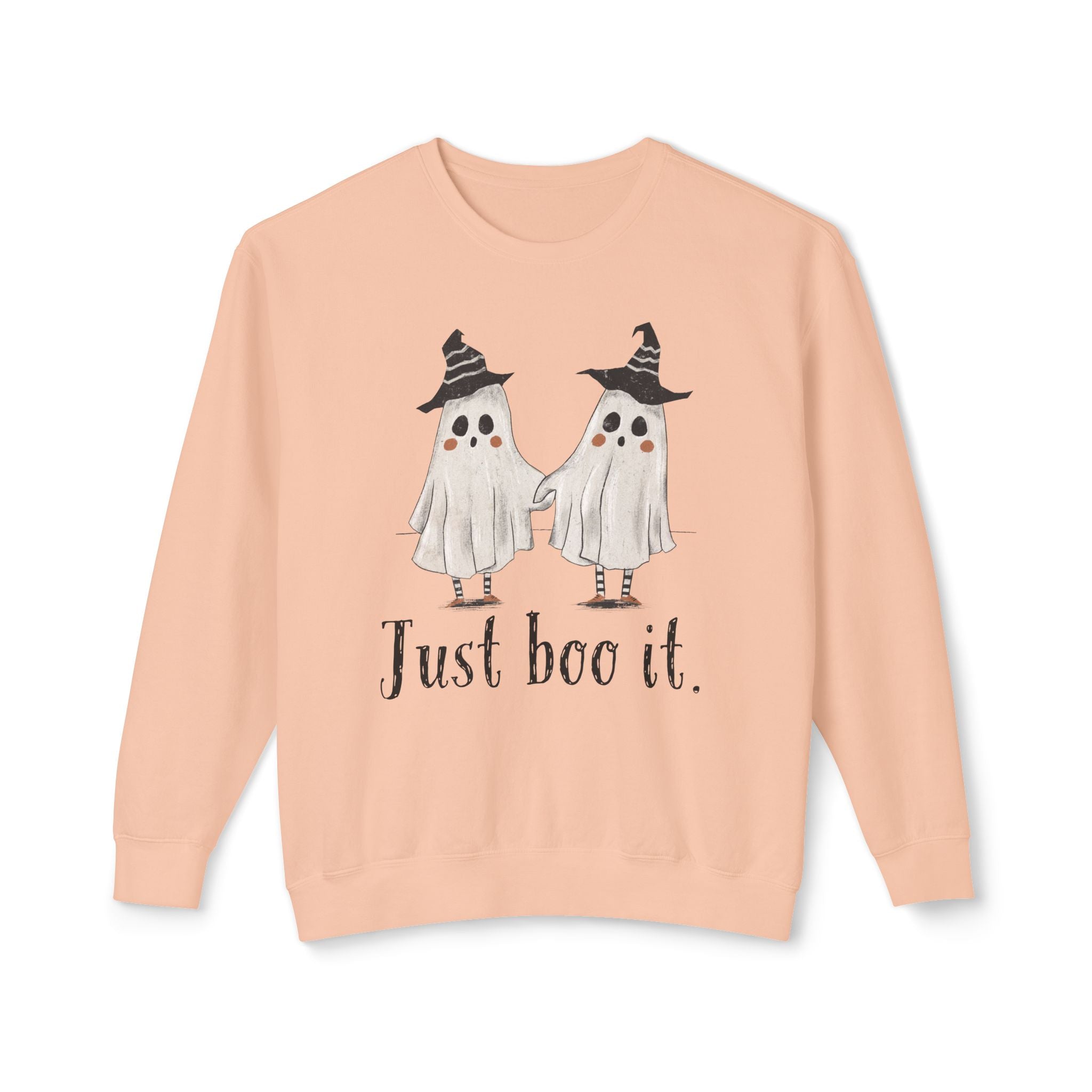 Just Boo It - Halloween Ghosts Unisex Lightweight Crewneck Sweatshirt, Just Boo It Sweatshirt, Cute Halloween Apparel, Fall Fashion, Spooky Season, [...]