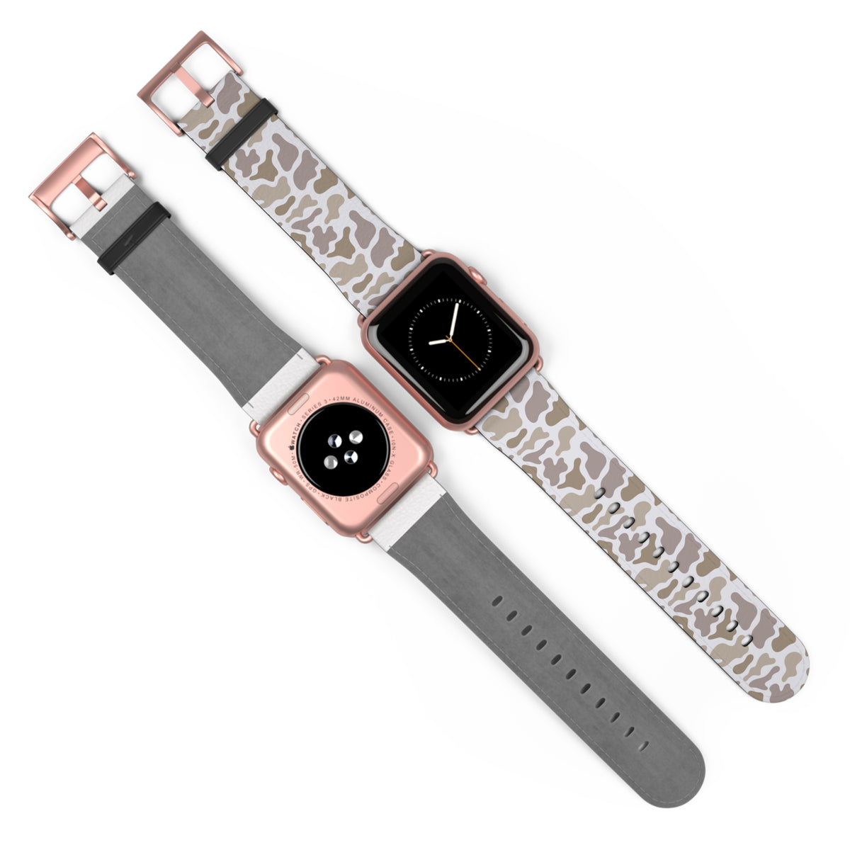 Neutral Camo Watch Band — Beige White Camouflage Apple Watch Strap