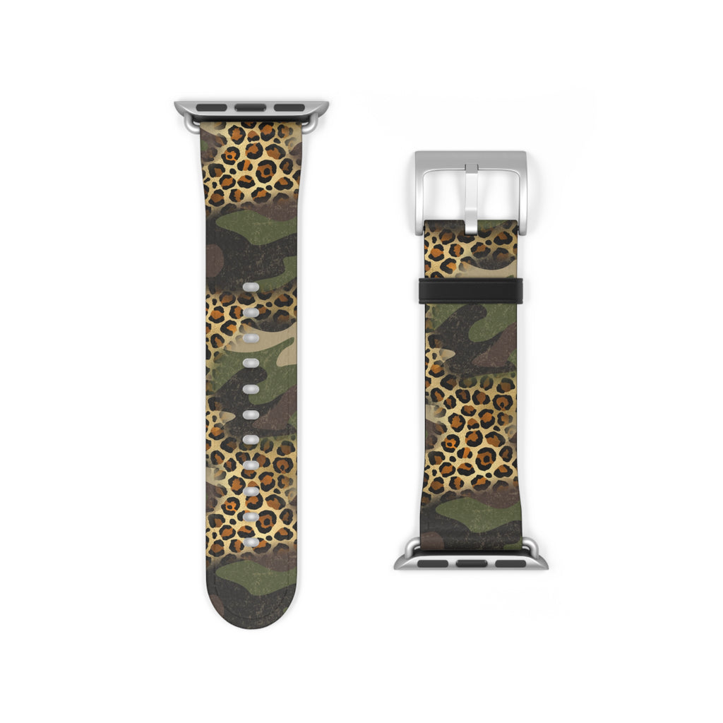 Wild Camo Watch Band, Stylish Camouflage Accessory, Trendy Leopard Print Strap, Unique Gift for Her, Perfect for Outdoor Adventures