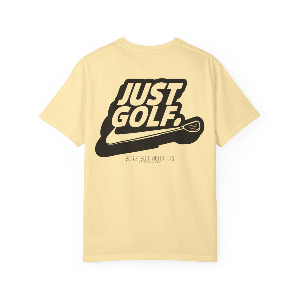 JUST GOLF Unisex T-Shirt, Perfect for Gifts, Father's Day, Golf Events, Casual Wear, Comfortable Tee