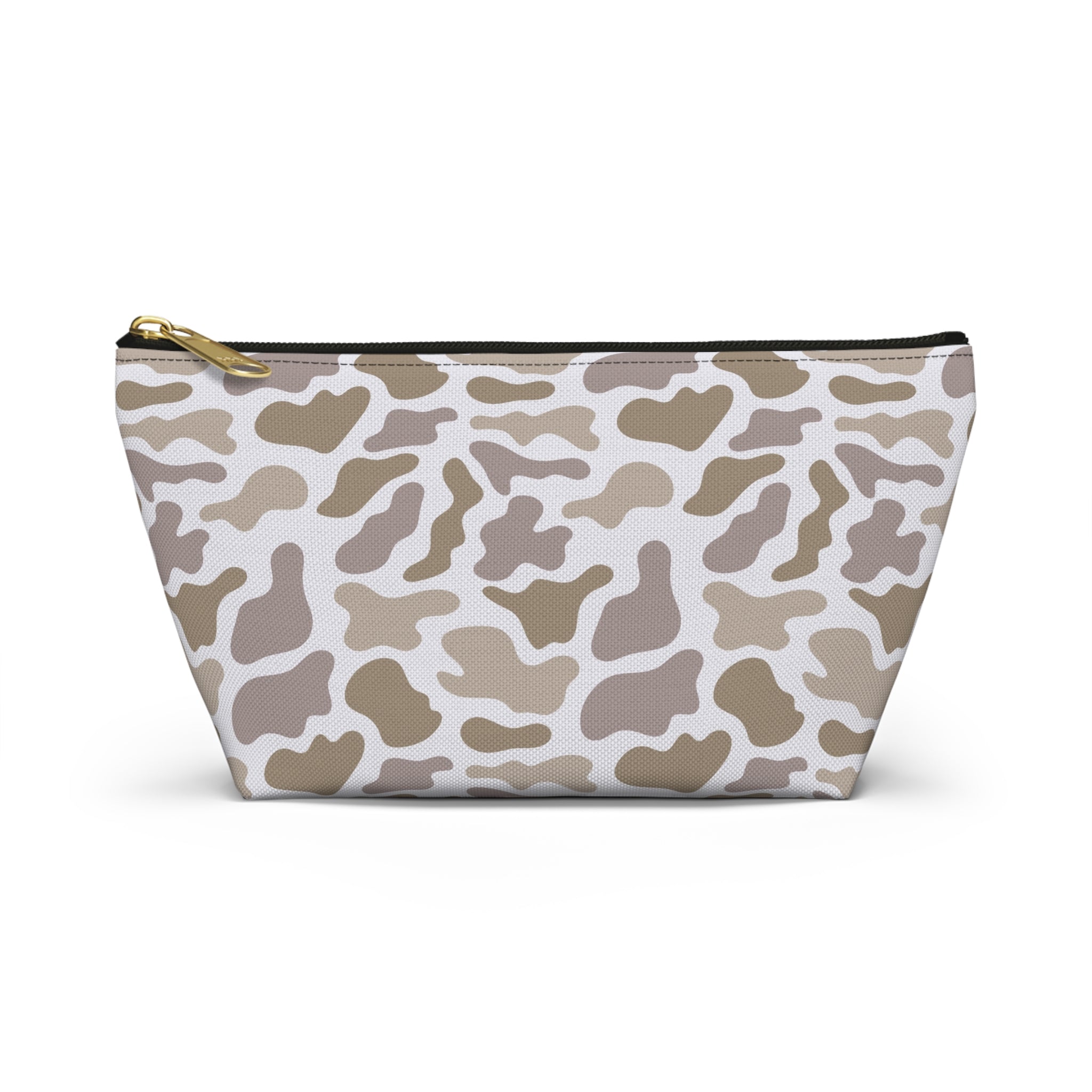 Light Grey Camo Accessory Pouch, Trendy Makeup Bag, Military Style Zipper Pouch, Perfect for Travel & Gifts, Camouflage Organizer