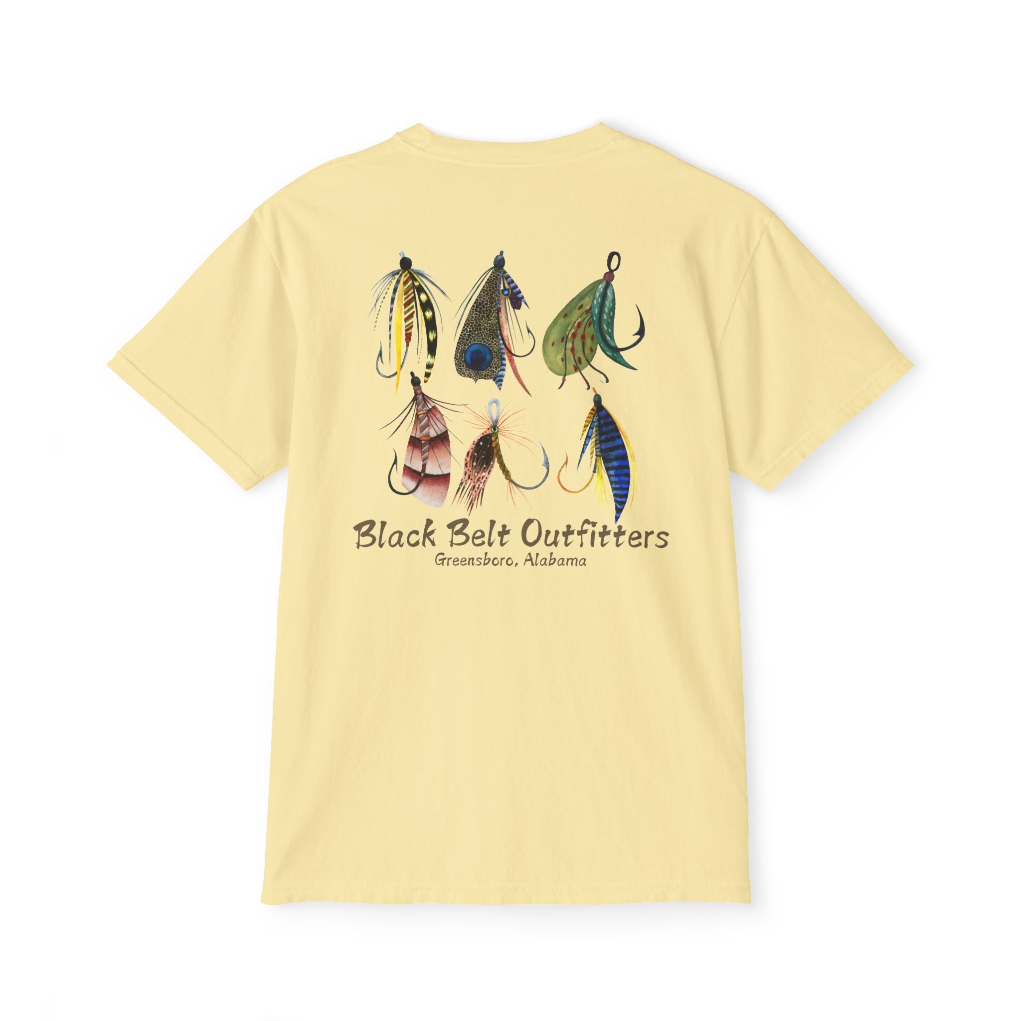 Black belt outfitters fishing lures Unisex Garment-Dyed Pocket T-Shirt