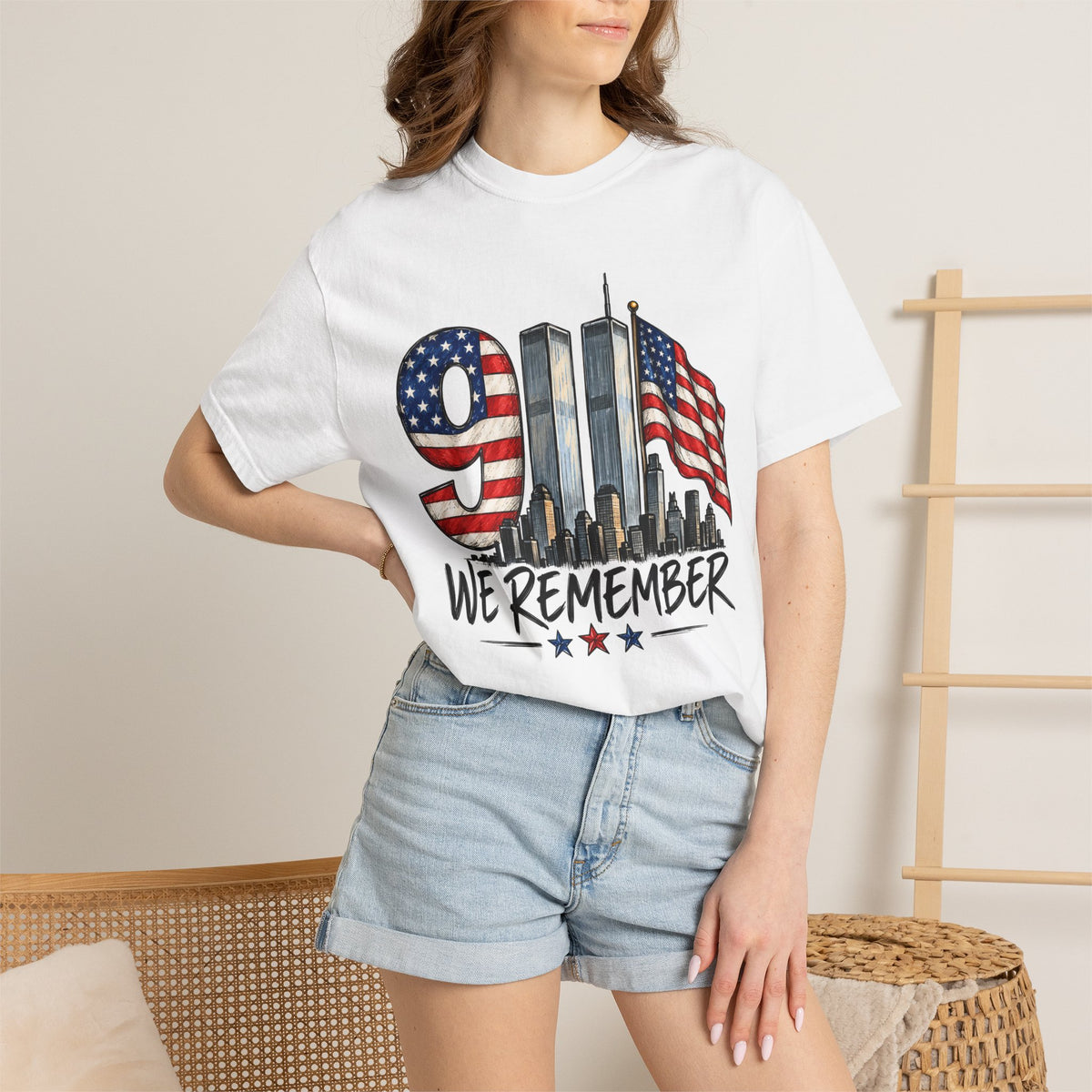 9/11 We Remember T-Shirt — Twin Towers Memorial Tee