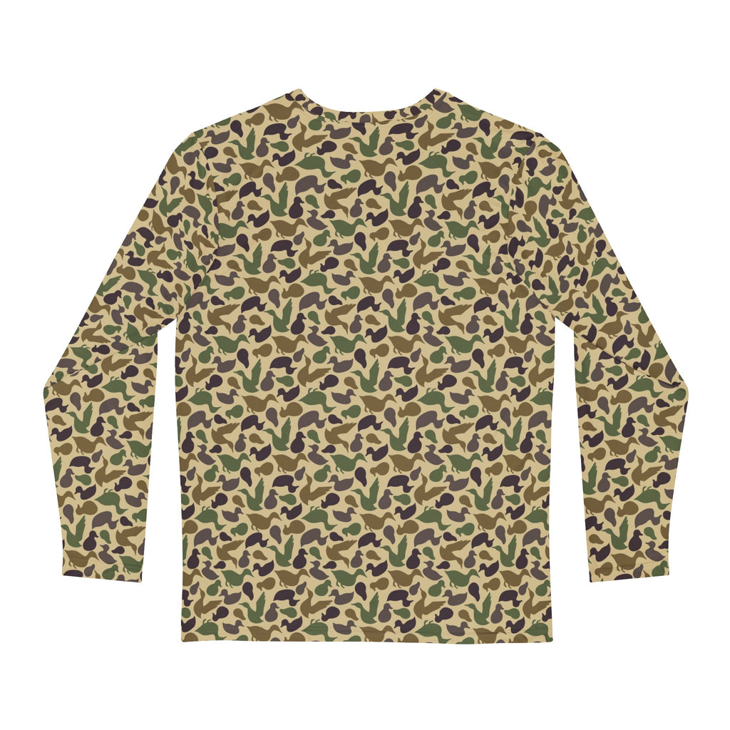 Old school custom duck camo, Men's Long Sleeve Shirt (AOP)