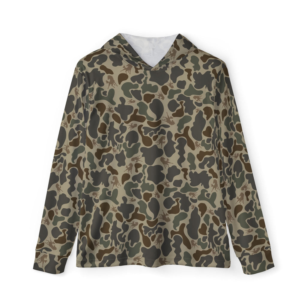 Wild Horses Camo Sports Hoodie, Outdoor Workout Gear, Mens Fashion, Casual Activewear, Gift for Fitness Lovers, Sportswear
