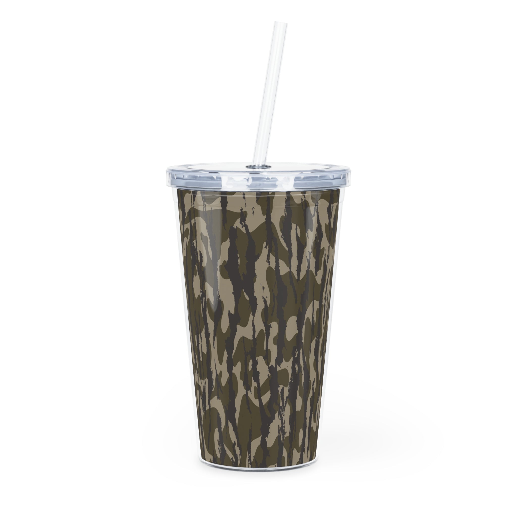 Trendy Camo Plastic Tumbler w/ Straw, Outdoor Adventure, Travel Mug, Sports Drink Container, Gifts for Nature Lovers, Hunting Accessory