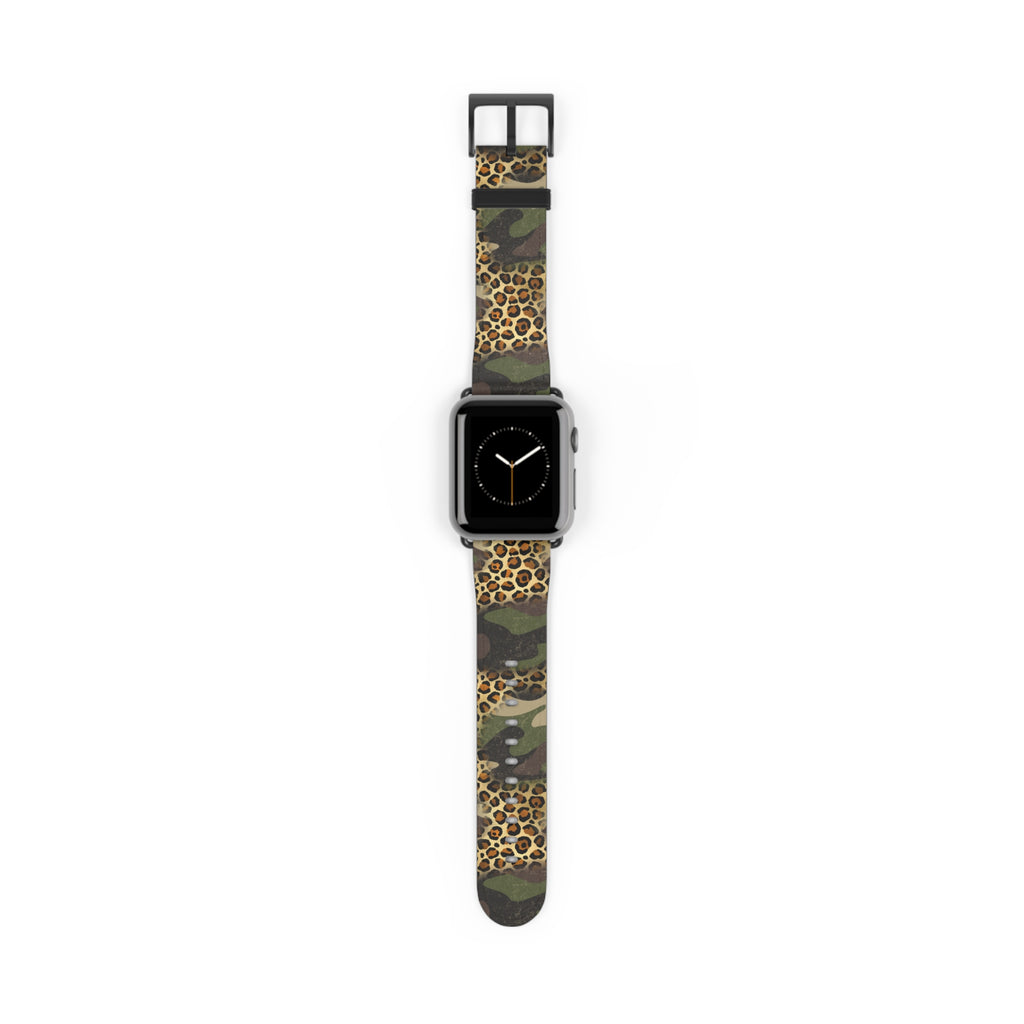 Wild Camo Watch Band, Stylish Camouflage Accessory, Trendy Leopard Print Strap, Unique Gift for Her, Perfect for Outdoor Adventures