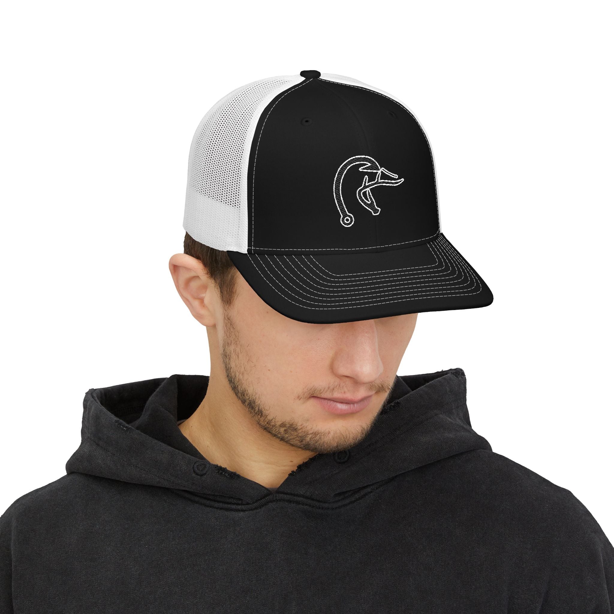 Duck Logo Embroidered Snapback Trucker Cap, Perfect for Outdoor Adventures, Unisex Hat, Father's Day Gift, Casual Wear, Trendy Accessory