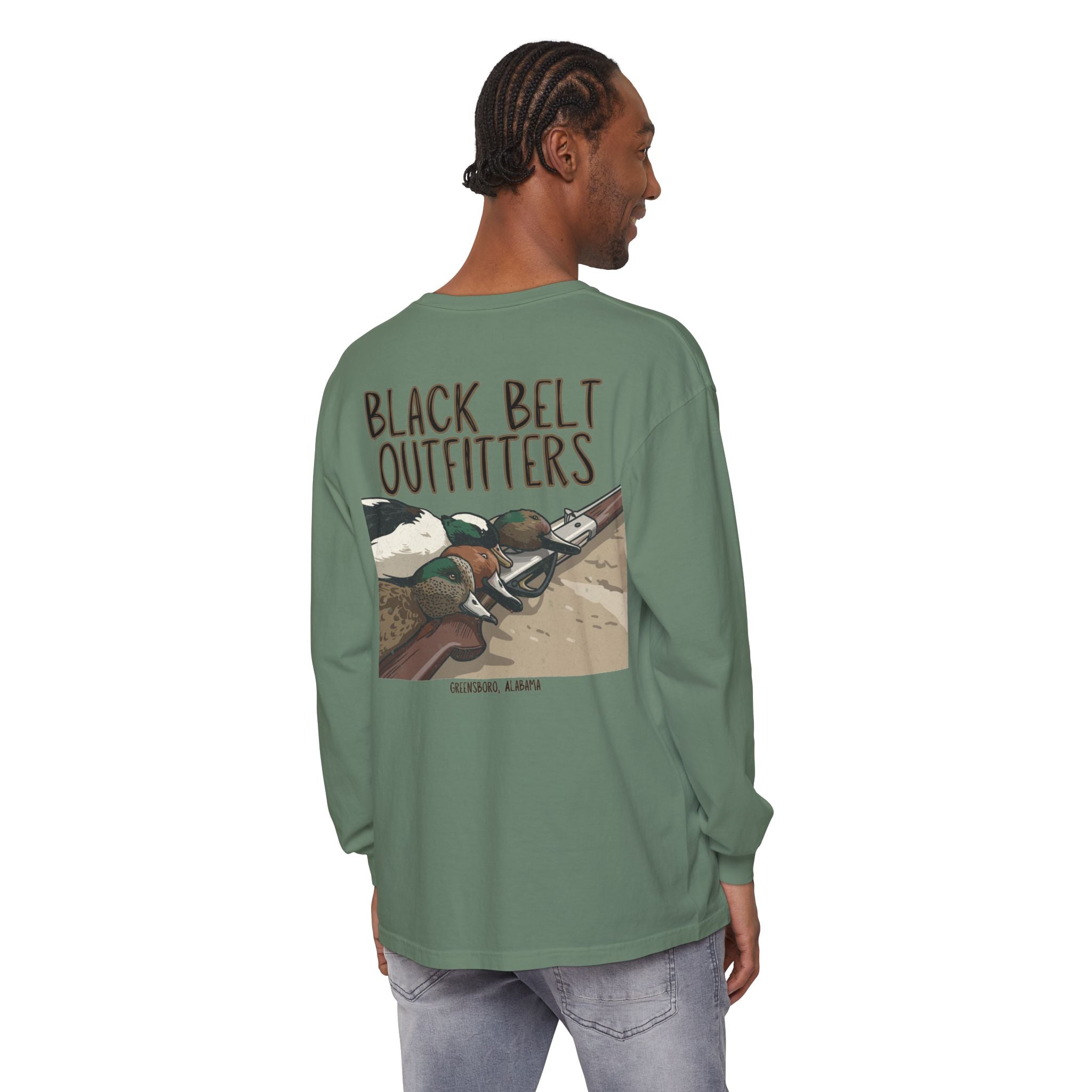 Duck Trophies Unisex Garment-Dyed Long Sleeve T-Shirt, Casual Wear, Gift for Him/Her, Streetwear, Everyday Comfort, Comfortable Layering