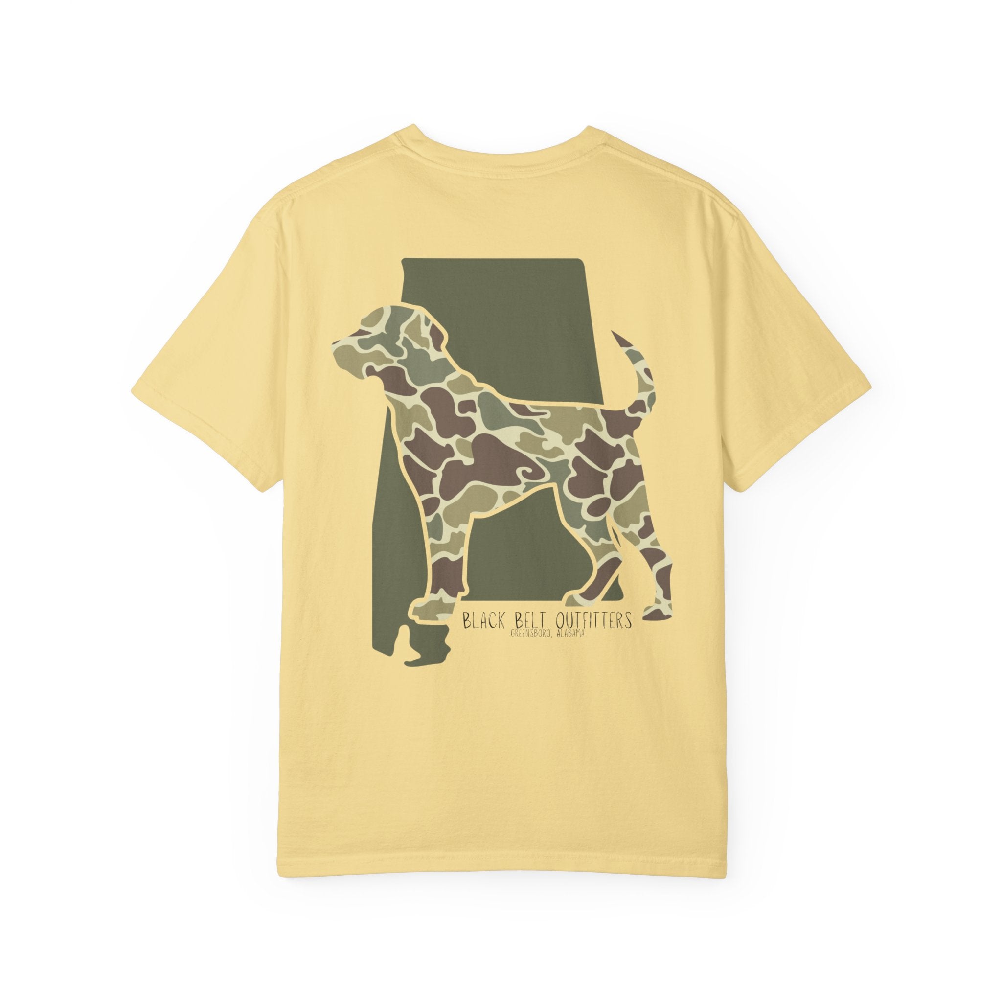 Alabama State Camo Dog Logo  Unisex T-Shirt, Perfect for Gifts, Father's Day, Golf Events, Casual Wear, Comfortable Tee