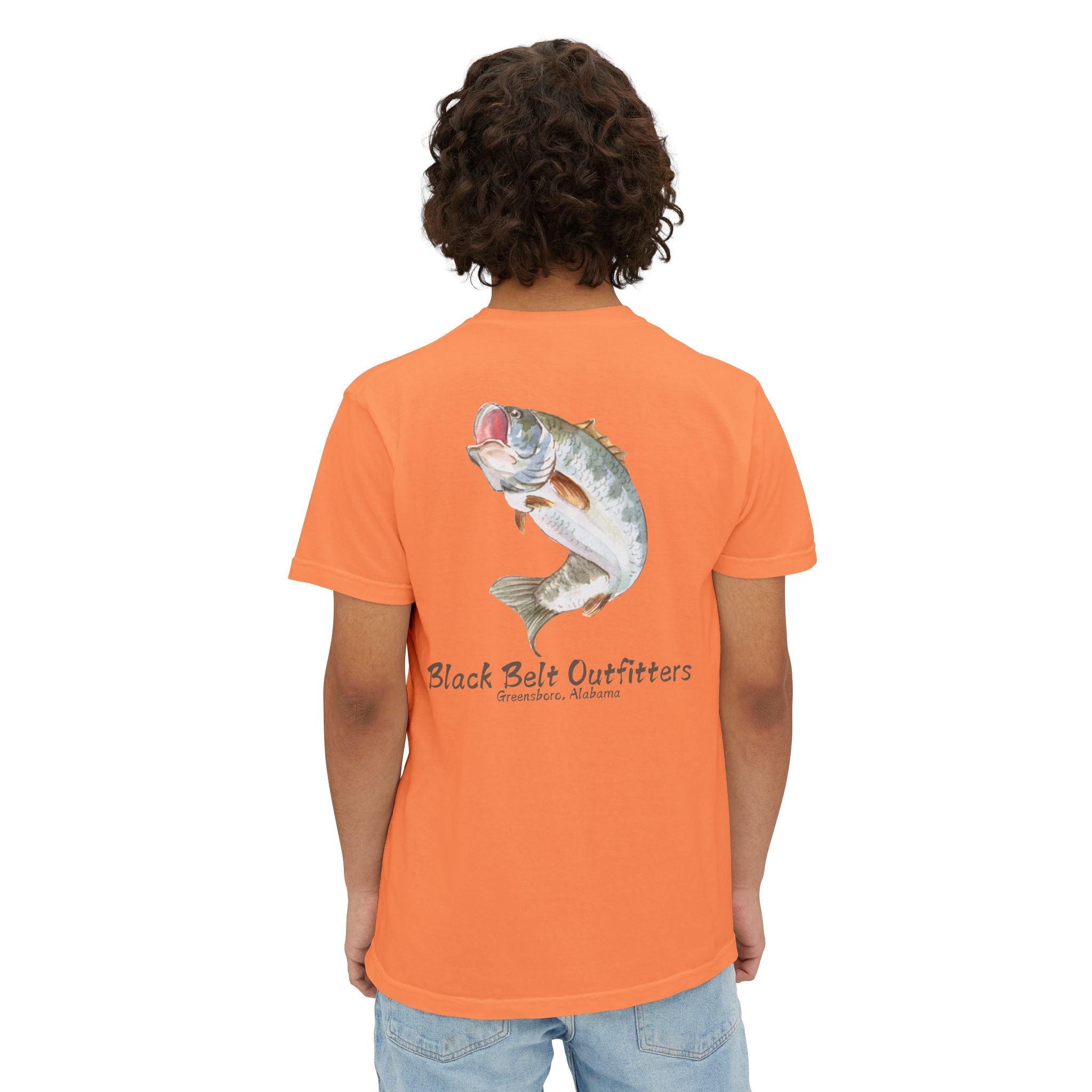 Black belt outfitters Bass Fishing Unisex Garment-Dyed Pocket T-Shirt