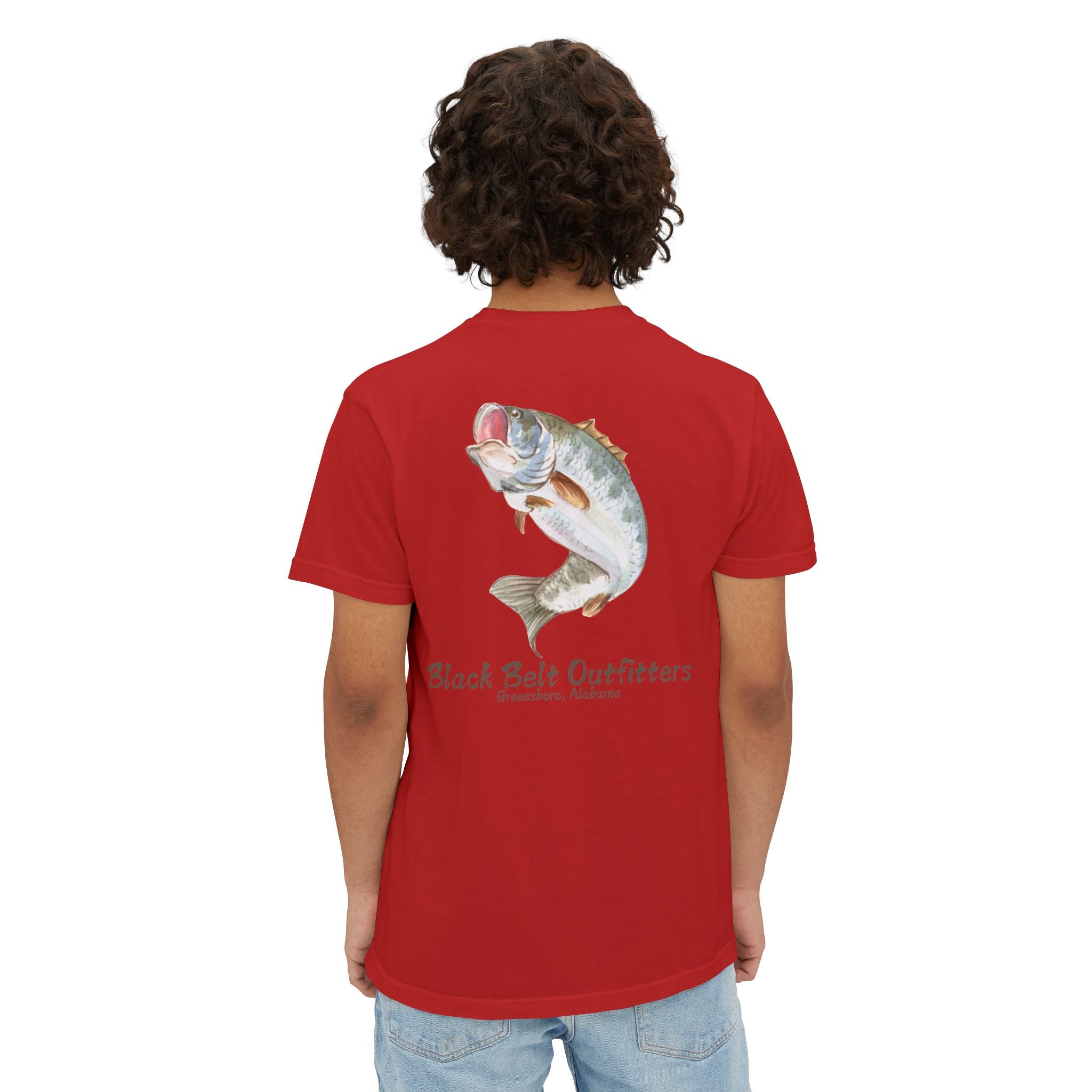 Black belt outfitters Bass Fishing Unisex Garment-Dyed Pocket T-Shirt